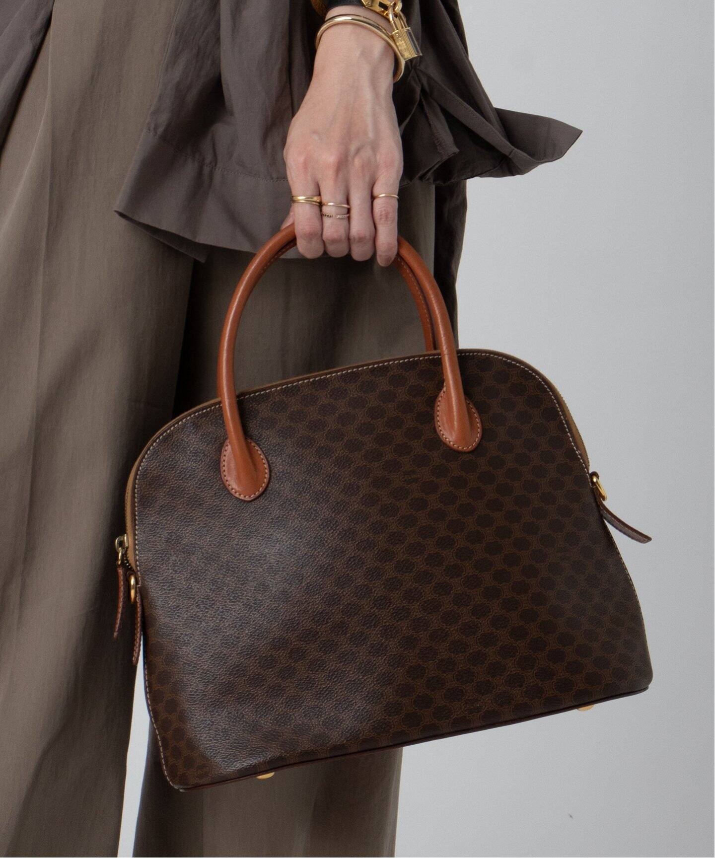 VINTAGE CELINE/セリーヌ】macadam ボリードバッグ（ハンドバッグ 
