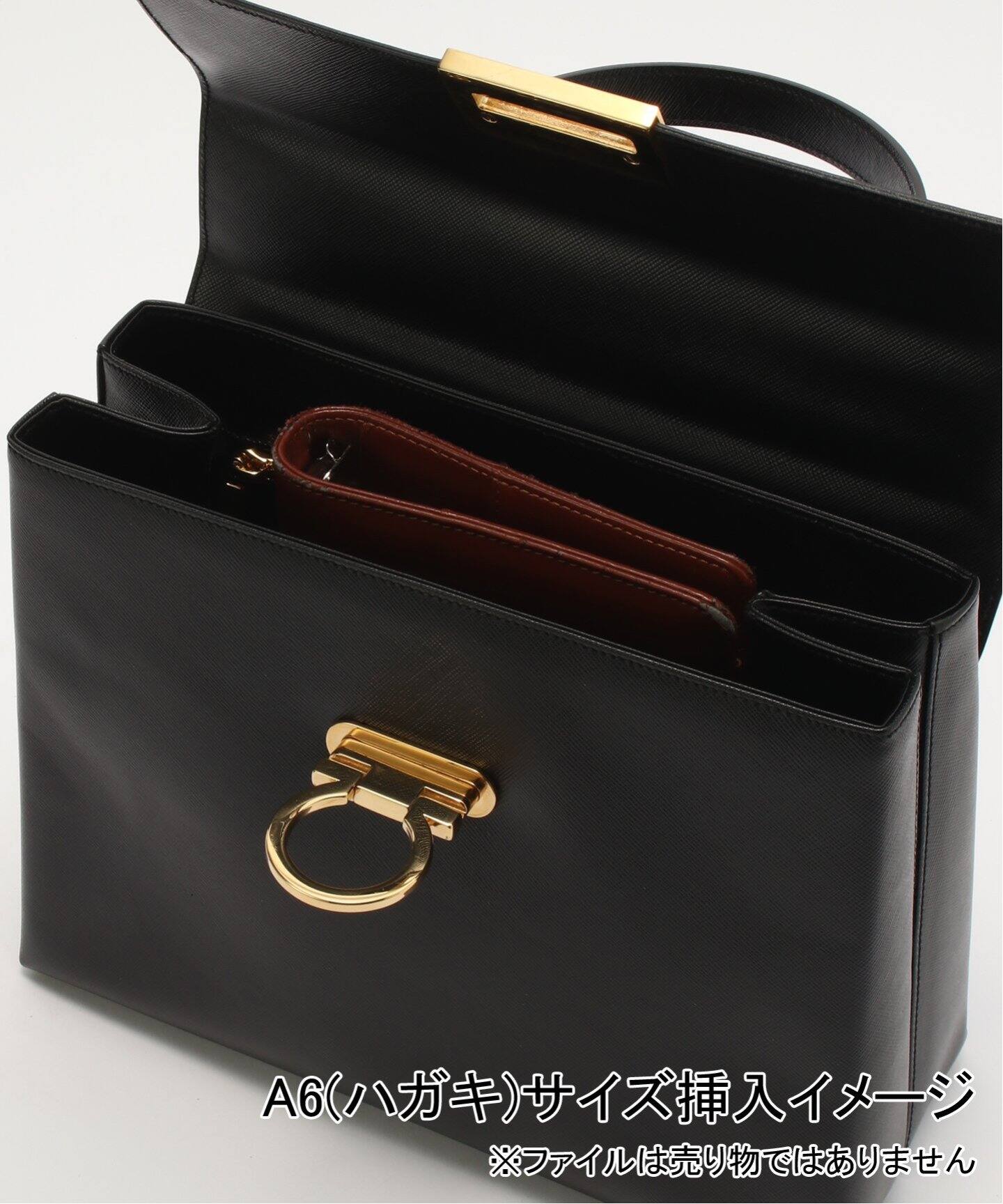 ☆Salvatore Ferragamo☆ GANCINI 2wayバッグ NERO♪ SALVATORE FERRAGAMO ガンチーニプレート2wayバッグ ブラック