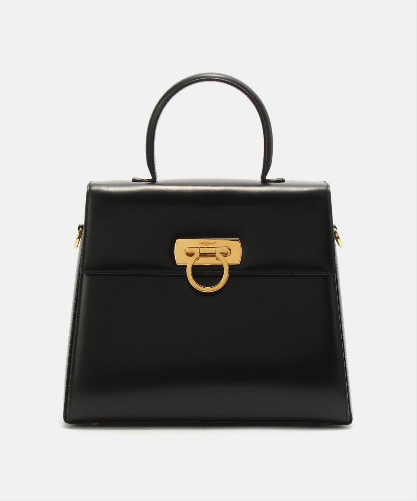 VINTAGE FERRAGAMO/フェラガモ】 Gancini 2wayバッグ（ハンドバッグ