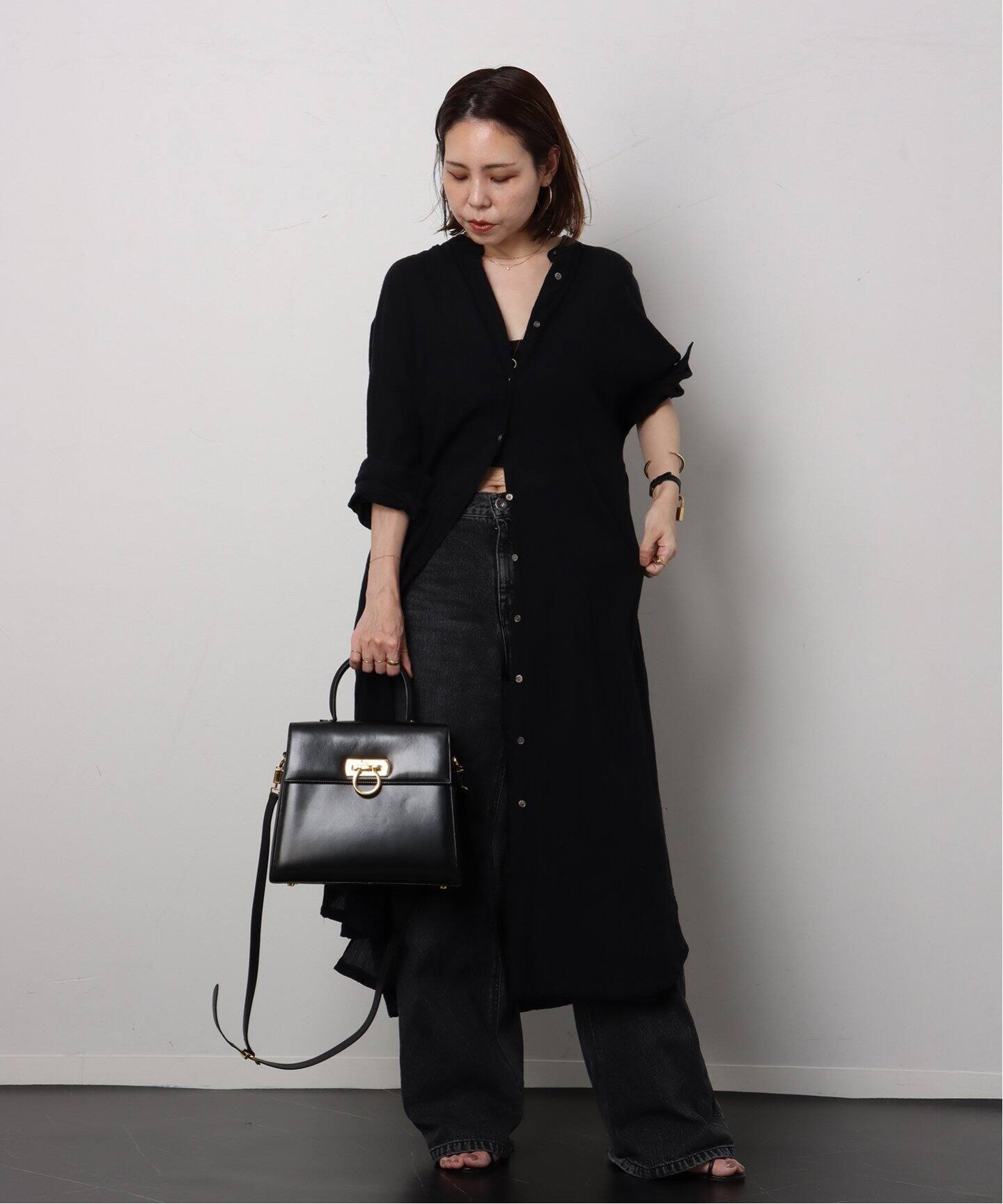 VINTAGE FERRAGAMO/フェラガモ】 Gancini 2wayバッグ（ハンドバッグ