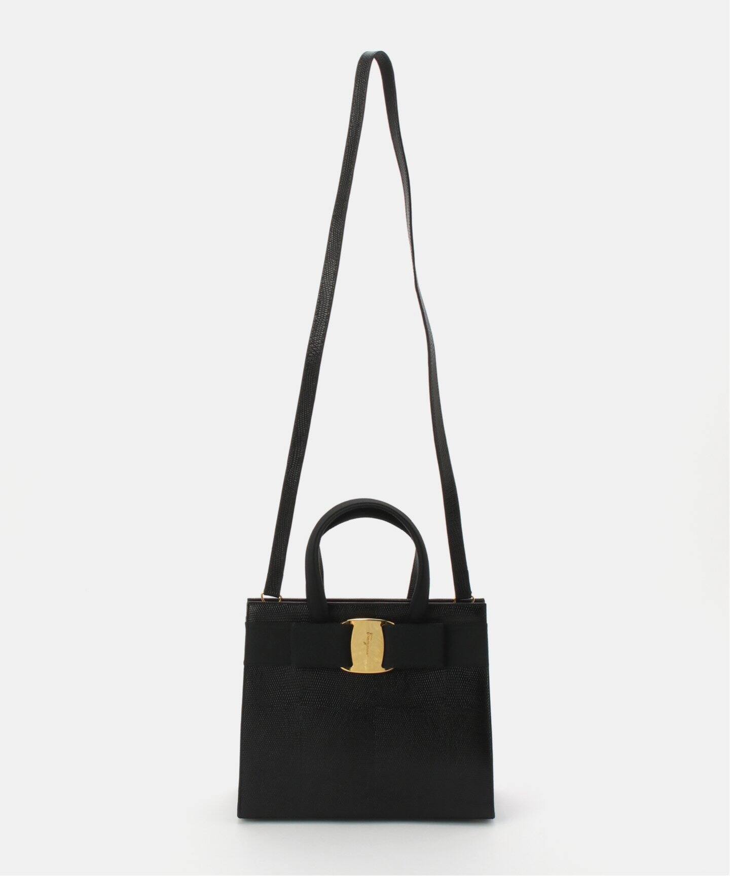 良品 フェラガモ 2way ヴィンテージ レザー バッグ 鞄 レディース メンズ VINTAGE FERRAGAMO/フェラガモ】 Vara 2wayバッグ（ハンドバッグ