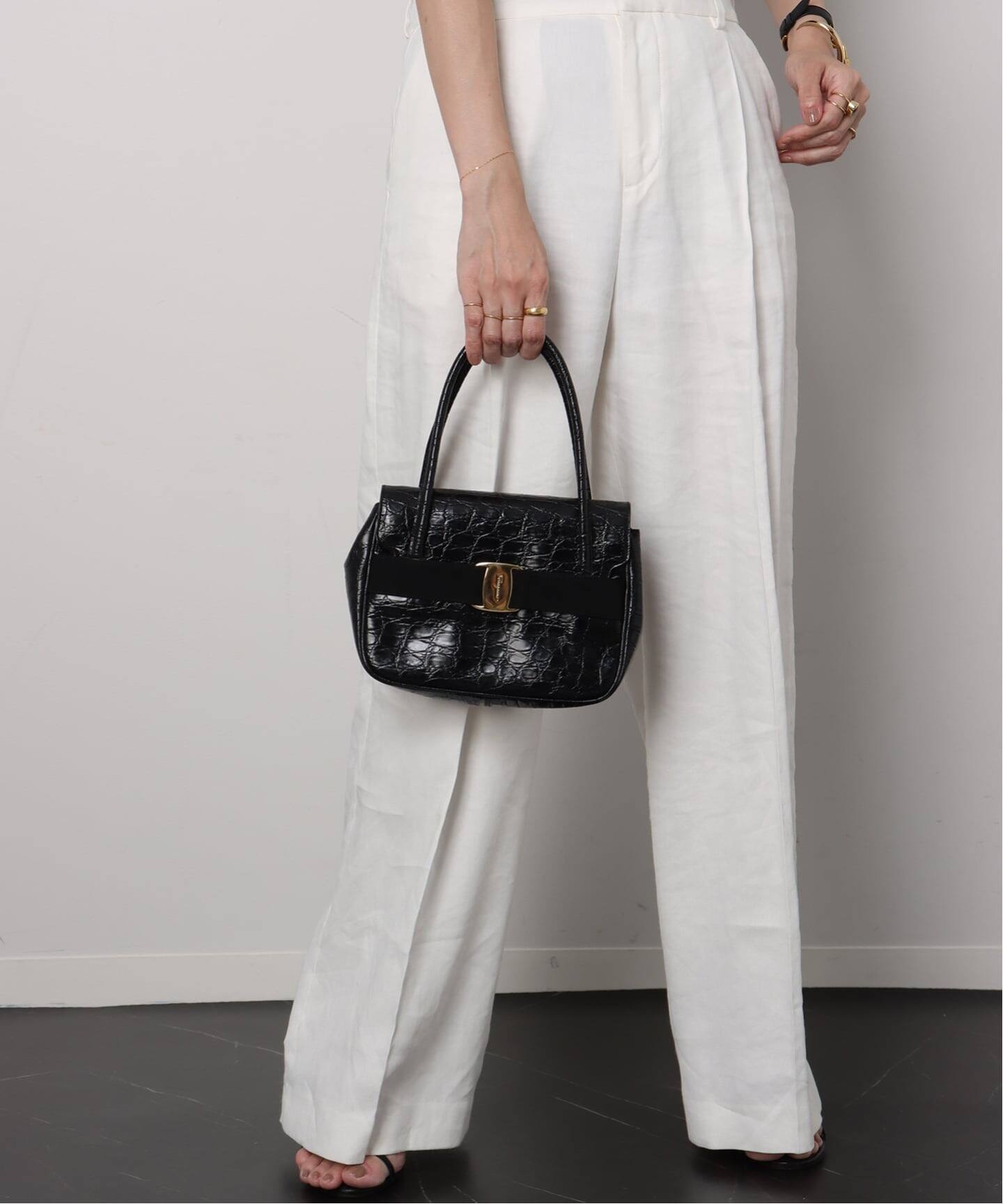 【超美品】VINTAGE FERRAGAMO/フェラガモ Vara ハンドバッグ サルバトーレフェラガモ Salvatore Ferragamo FERRAGAMO