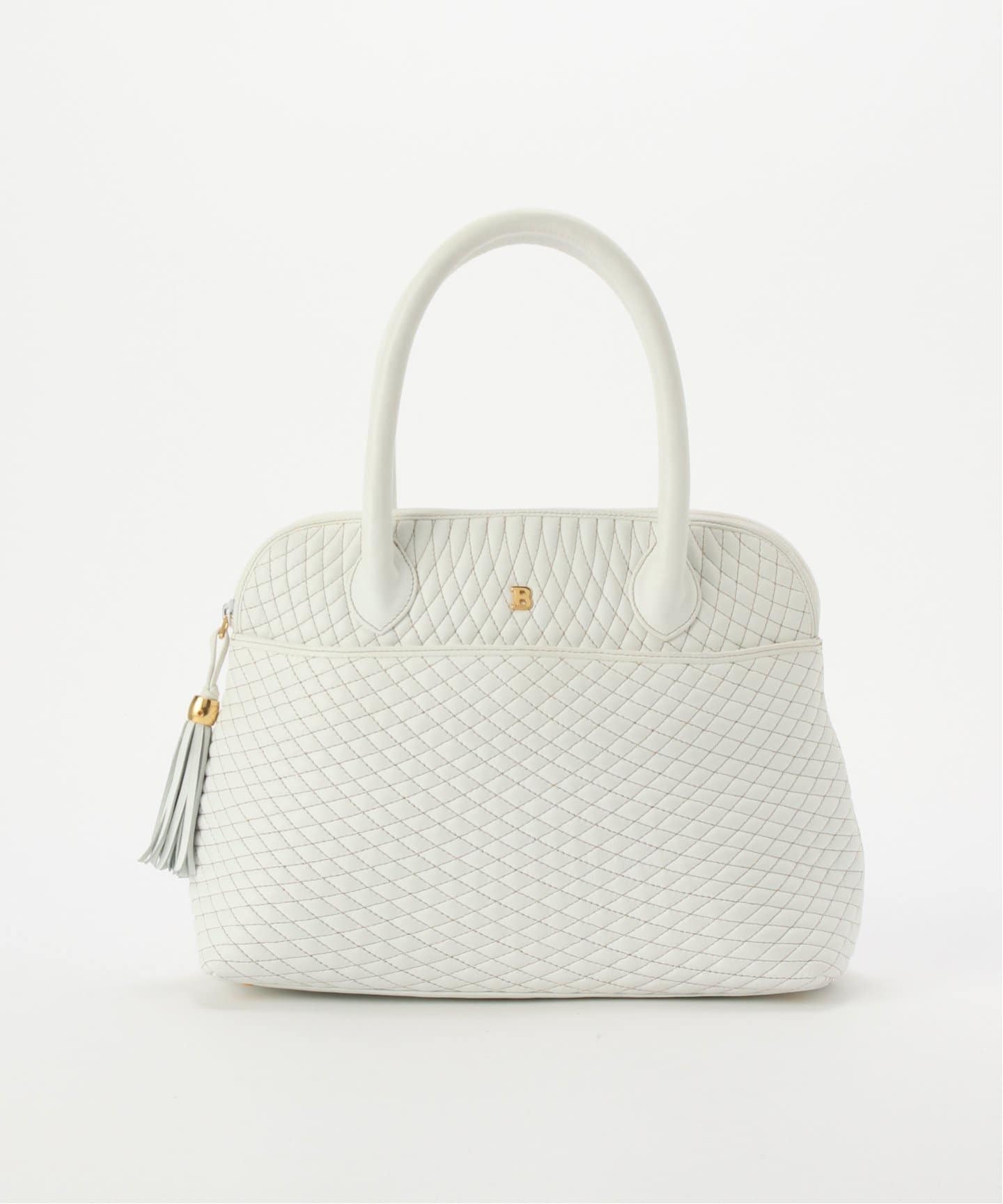 【BALLY】バリー　ハンドバッグ　白　ホワイト　White VINTAGE BALLY/バリー】ハンドバッグ（ハンドバッグ