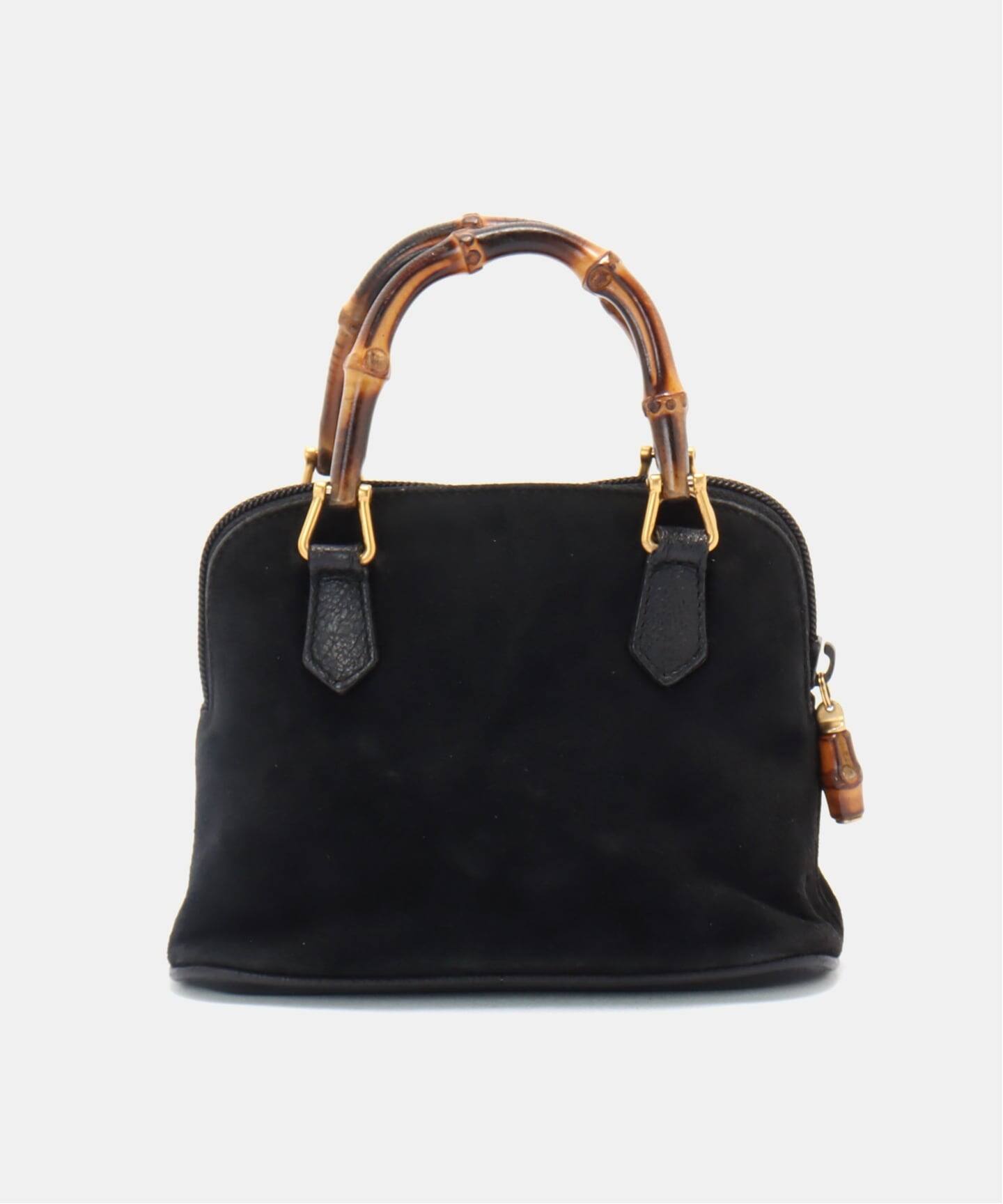 VINTAGE GUCCI/グッチ】 Bamboo 2wayバッグ mini suede（ハンドバッグ