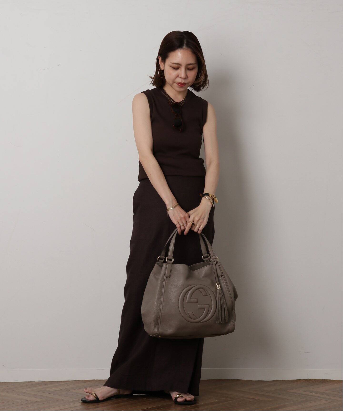 VINTAGE GUCCI/グッチ】Soho ハンドバッグ（ハンドバッグ