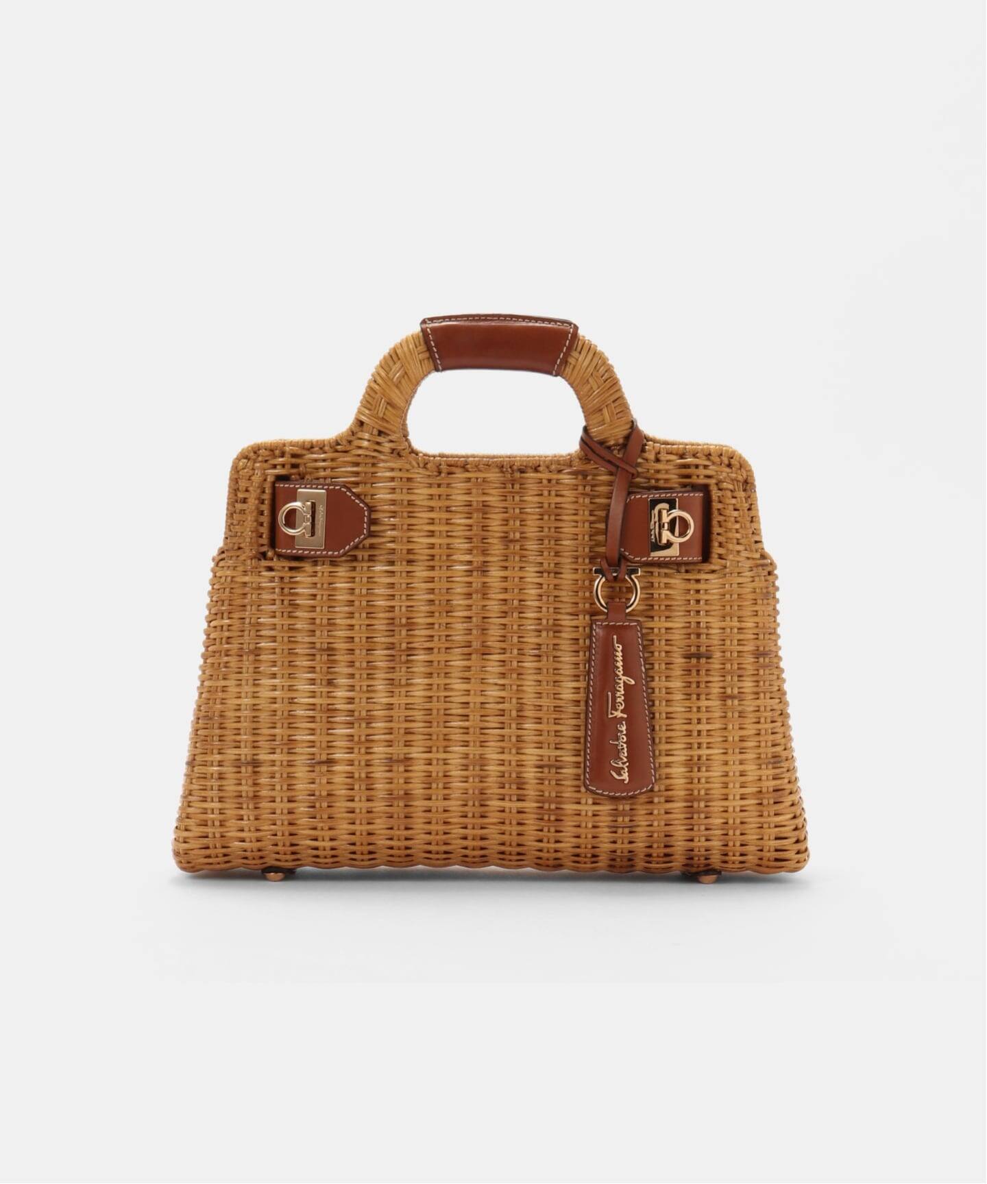 FERRAGAMO/フェラガモ】Gancini 2wayバッグ rattan（ハンドバッグ