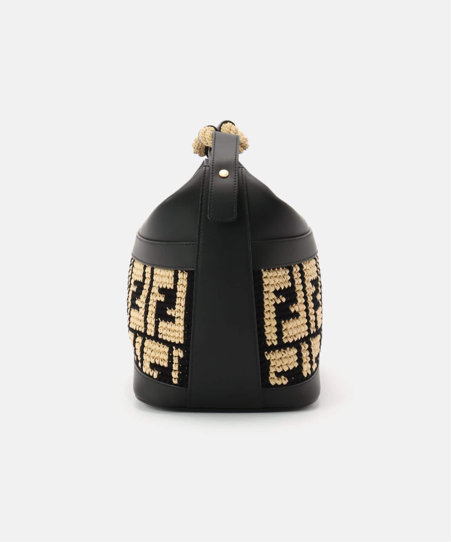 FENDIzucca ミニバニティーバッグ ヴィンテージ リユース品 VINTAGE FENDI/フェンディ】 Zucca バニティバッグ raffia