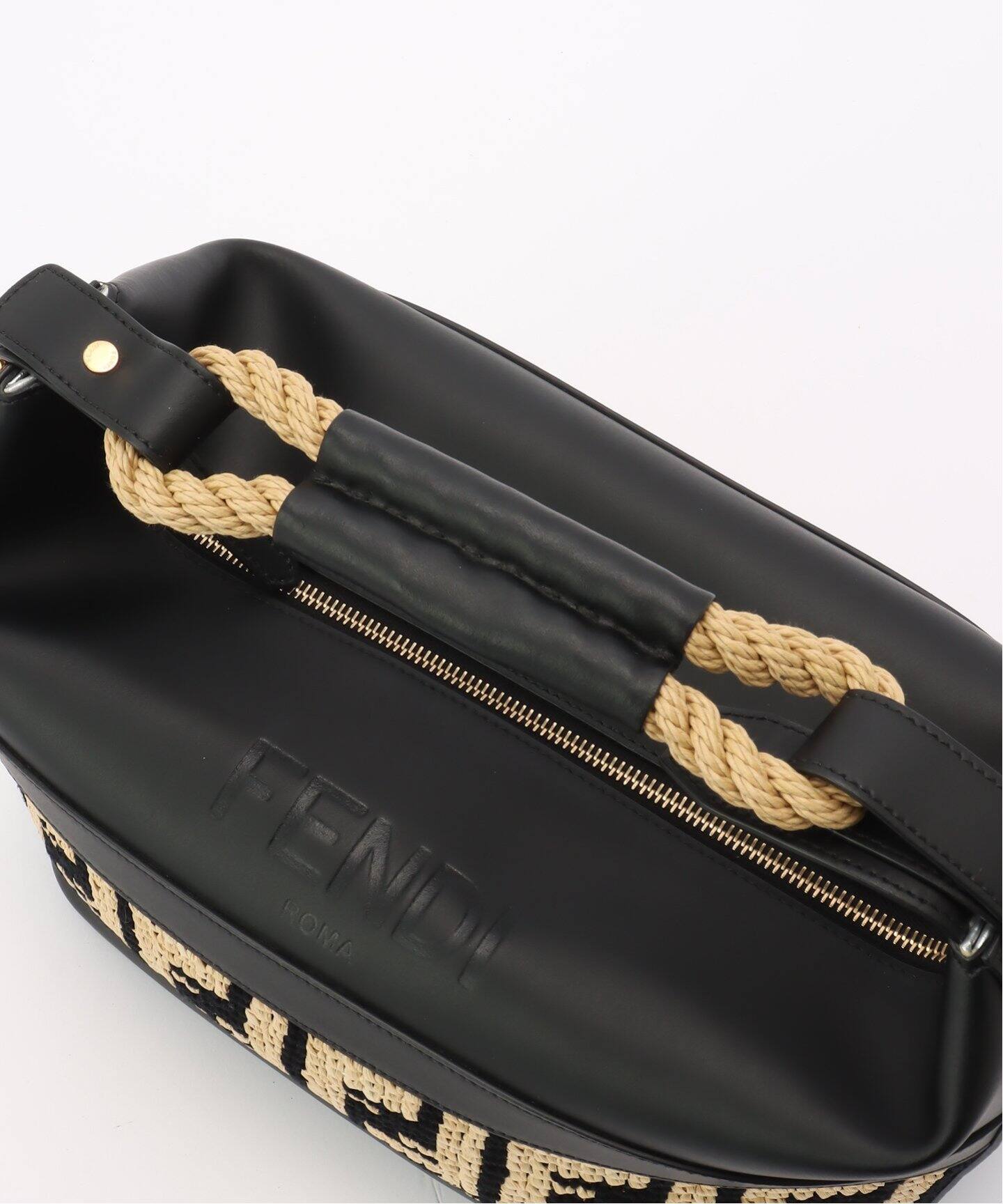 VINTAGE FENDI/フェンディ】 Zucca バニティバッグ raffia