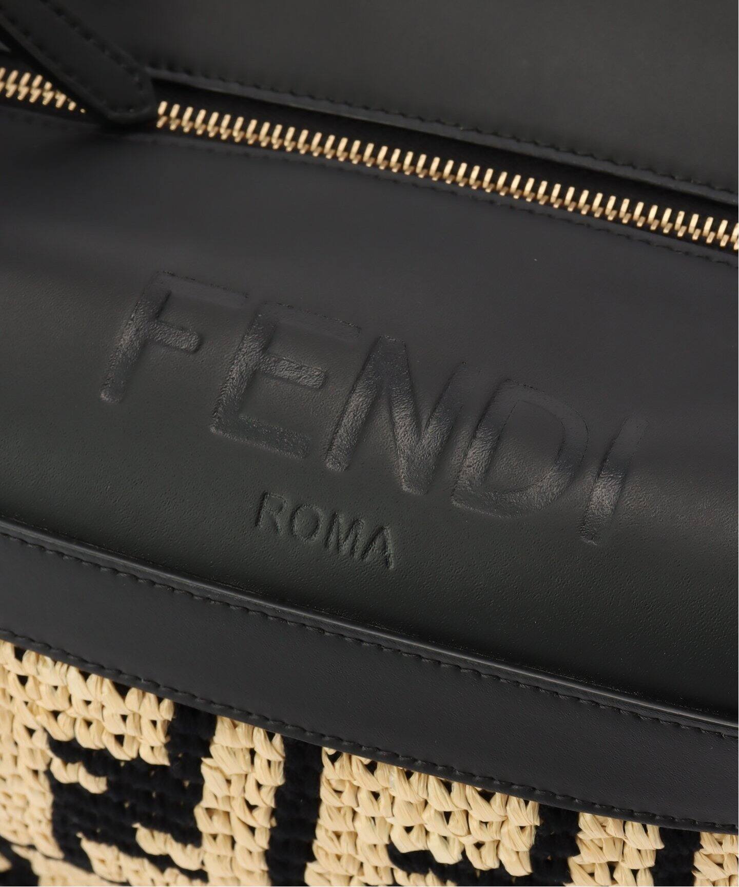 VINTAGE FENDI/フェンディ】 Zucca バニティバッグ raffia