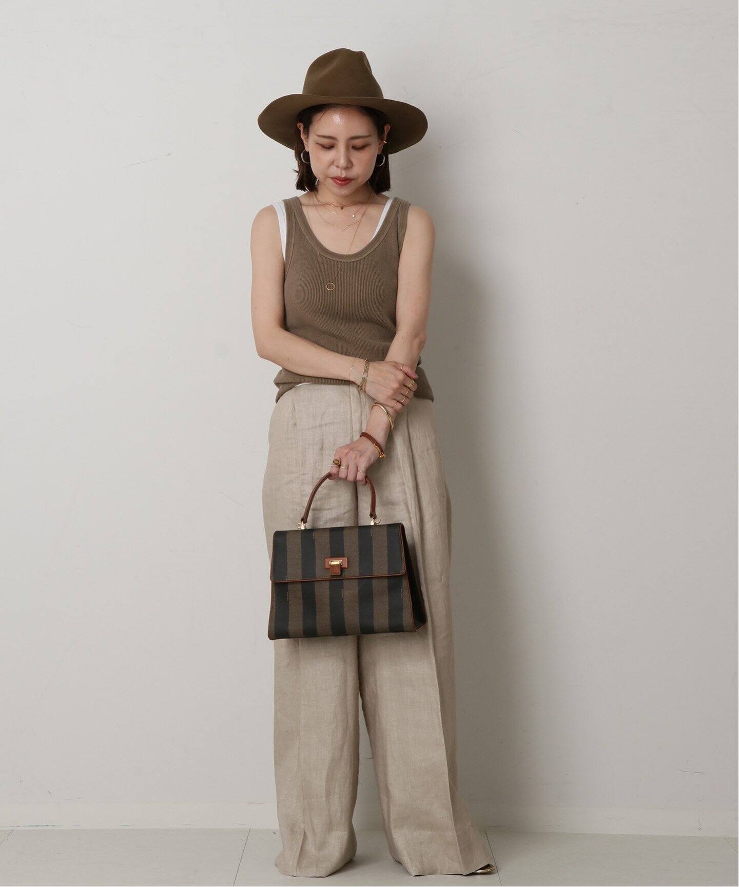 VINTAGE FENDI/フェンディ】Pequin ハンドバッグ（ハンドバッグ