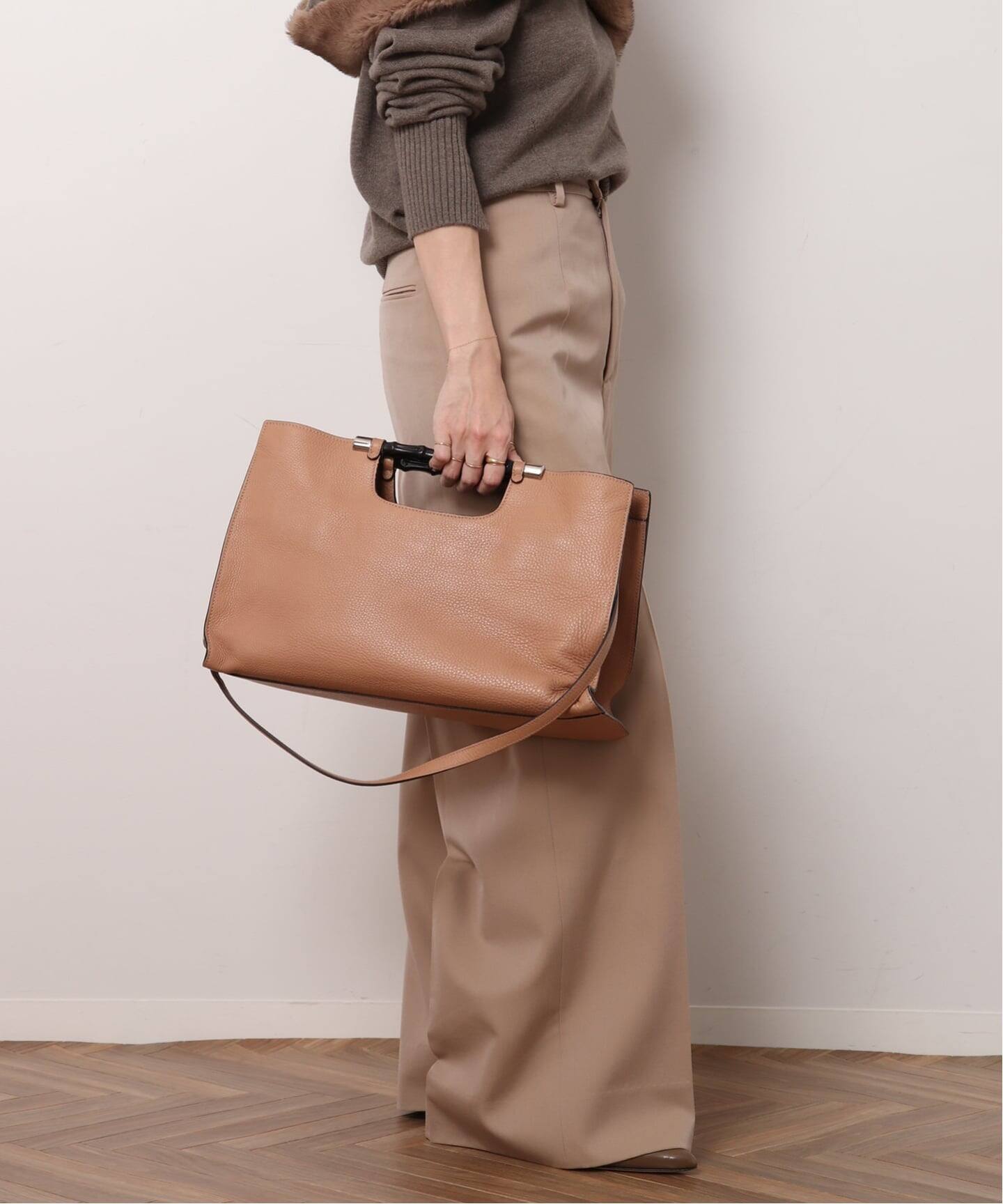 VINTAGE GUCCI/グッチ】Bamboo 2wayバッグ（ハンドバッグ