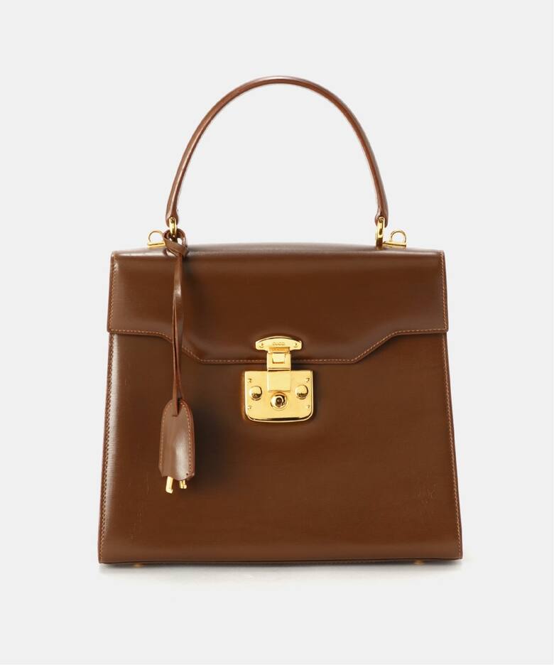 VINTAGE GUCCI/グッチ】Lady lock ハンドバッグ 24 2way（ハンドバッグ 