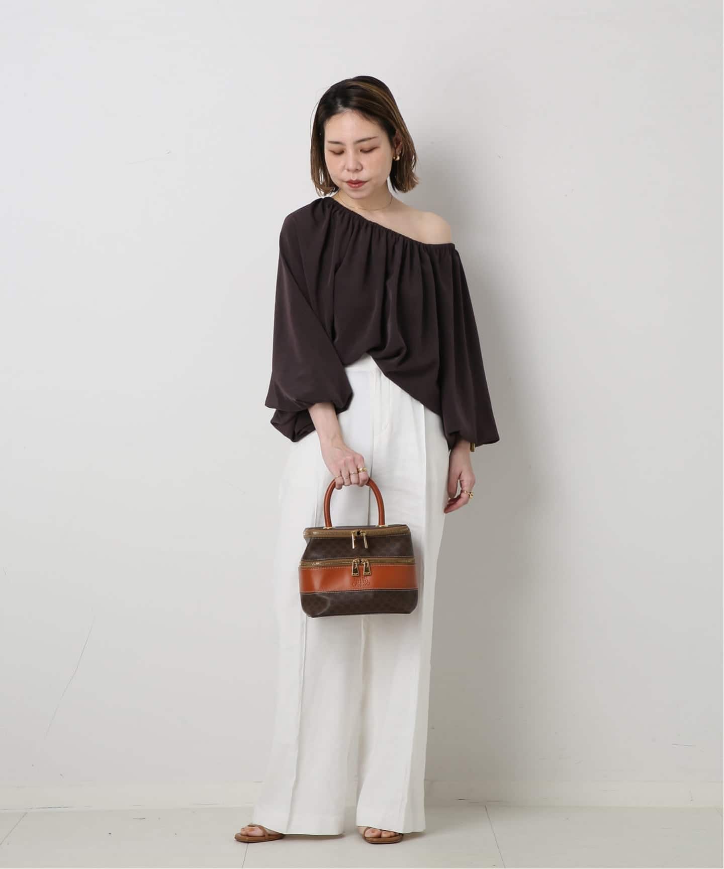 CELINE セリーヌ ヴィンテージ マカダム柄 ハンドバッグ／バニティバッグ VINTAGE CELINE/セリーヌ】マカダム バニティバッグ（ハンドバッグ