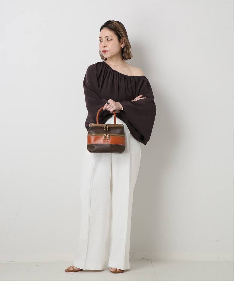 VINTAGE CELINE/セリーヌ】マカダム バニティバッグ（ハンドバッグ 
