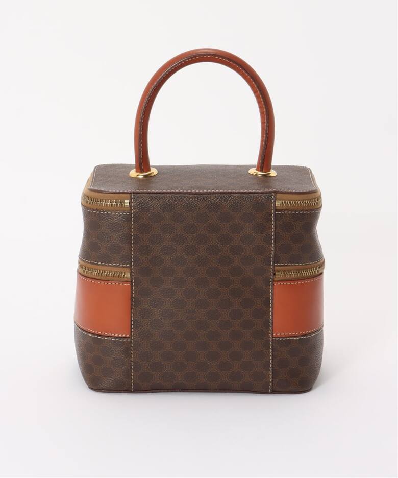 VINTAGE CELINE/セリーヌ】マカダム バニティバッグ（ハンドバッグ 