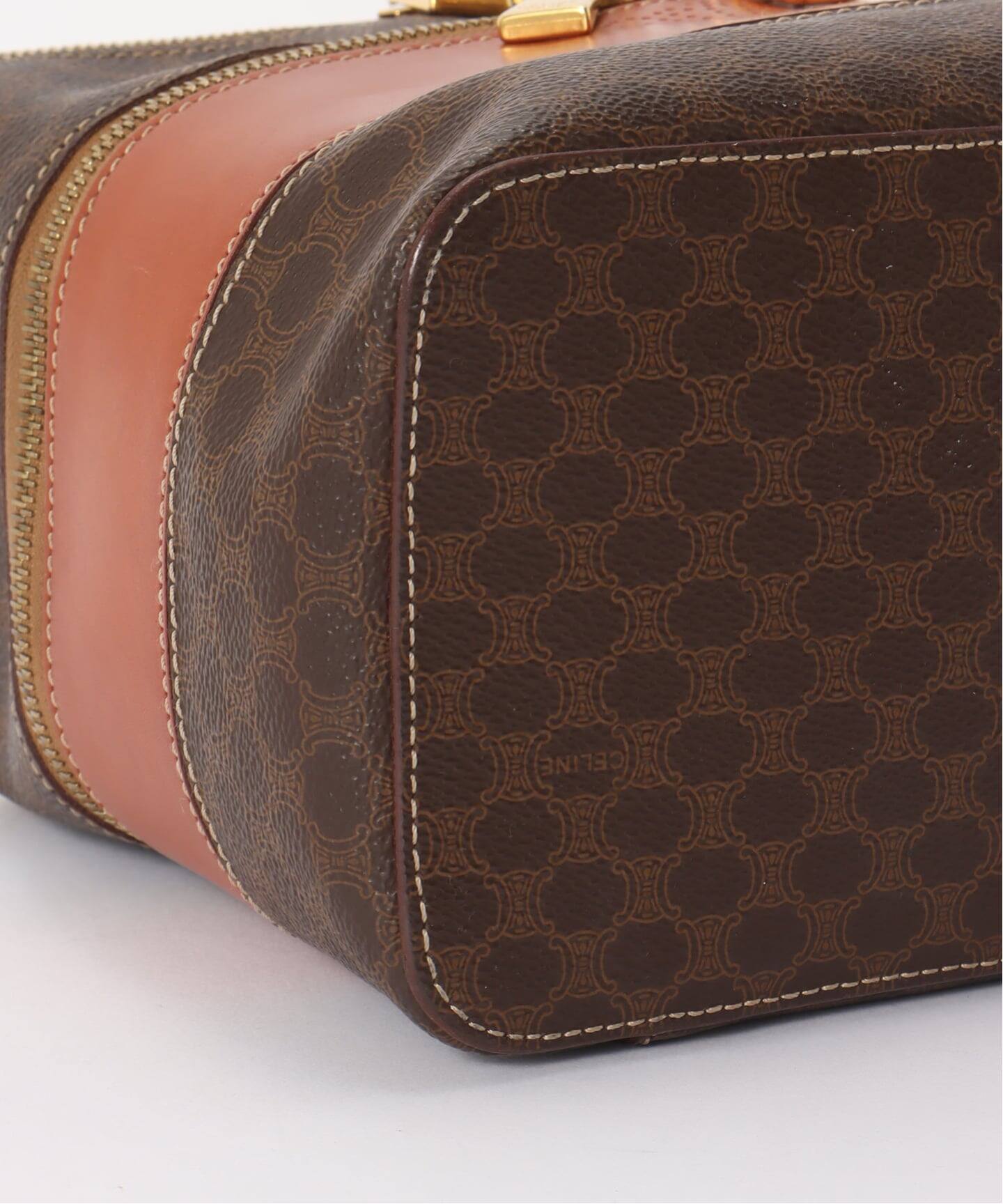 VINTAGE CELINE/セリーヌ】マカダム バニティバッグ（ハンドバッグ