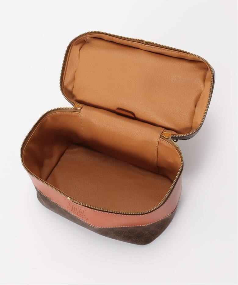 VINTAGE CELINE/セリーヌ】マカダム バニティバッグ（ハンドバッグ 
