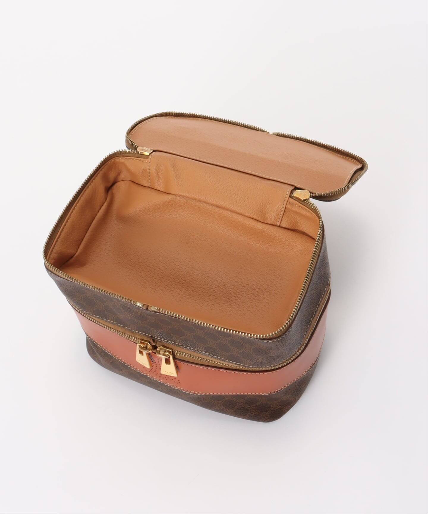 VINTAGE CELINE/セリーヌ】マカダム バニティバッグ（ハンドバッグ
