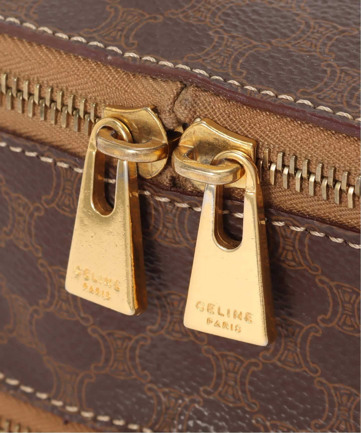 VINTAGE CELINE/セリーヌ】マカダム バニティバッグ（ハンドバッグ