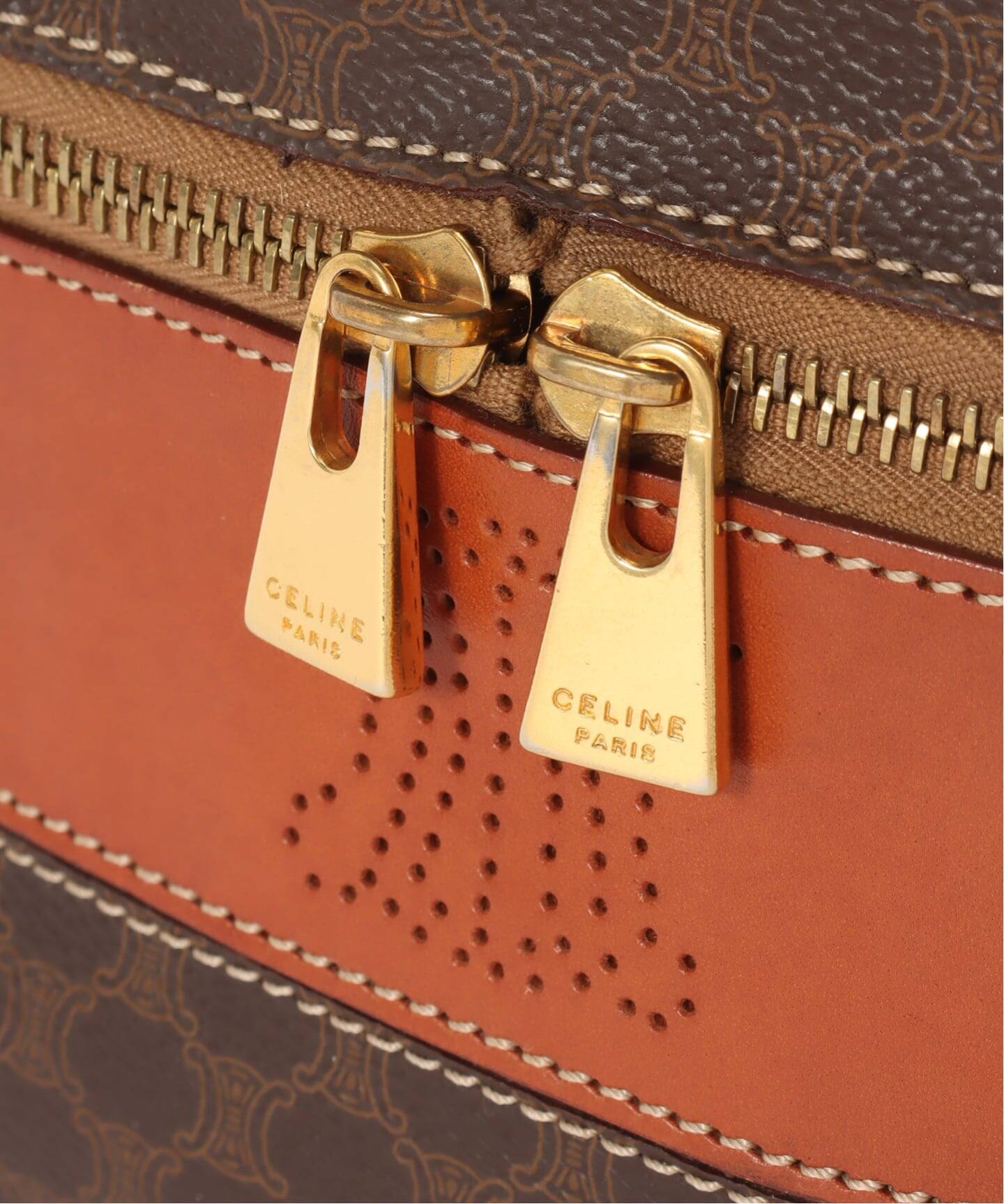 80-4 セリーヌ CELINE マカダム柄 バニティ バッグ PVC レザー CELINE セリーヌ マカダム バニティバッグ