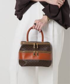 VINTAGE CELINE/セリーヌ】マカダム バニティバッグ（ハンドバッグ 