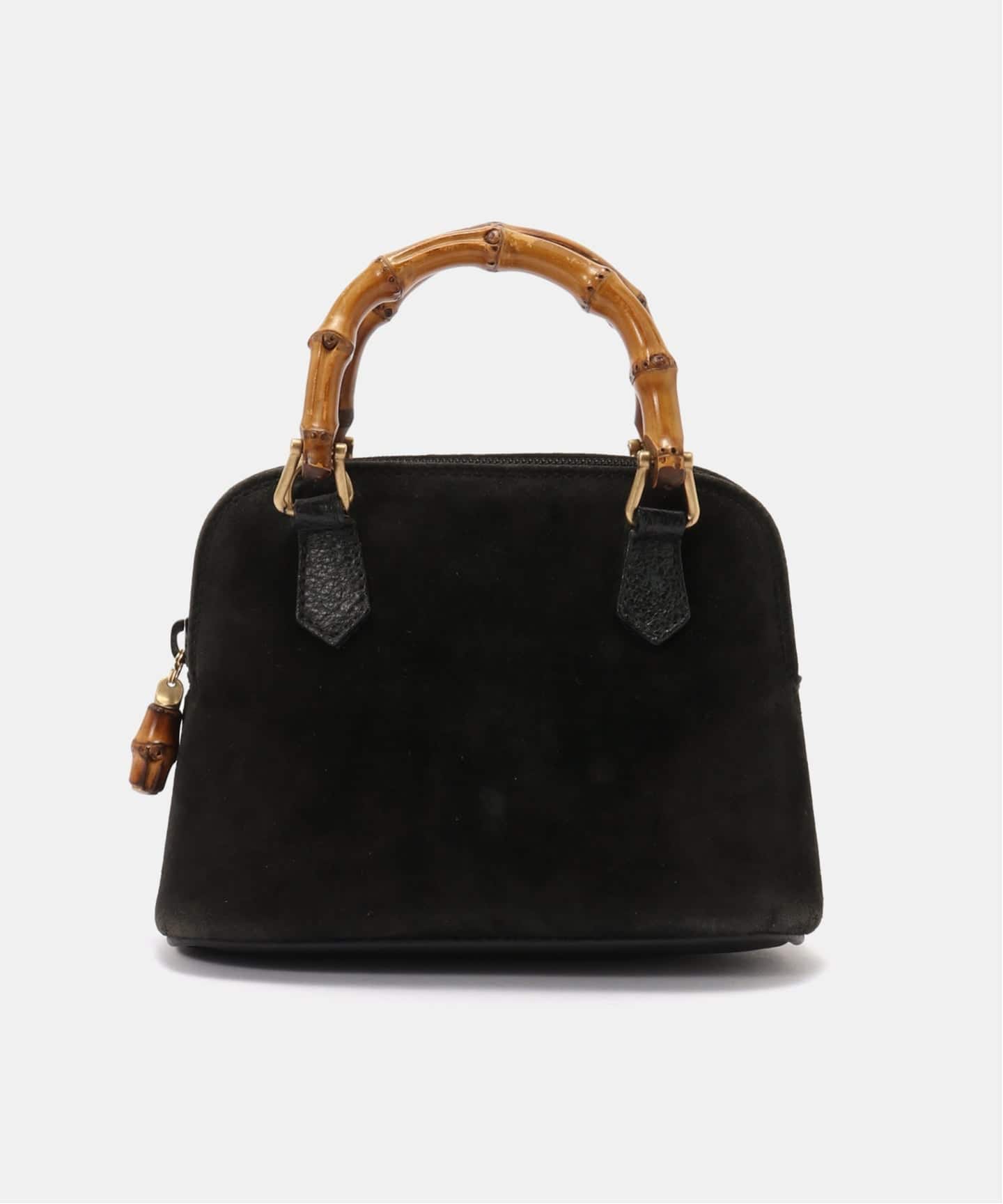 VINTAGE GUCCI/グッチ】Bamboo ミニハンドバッグ 2way suede