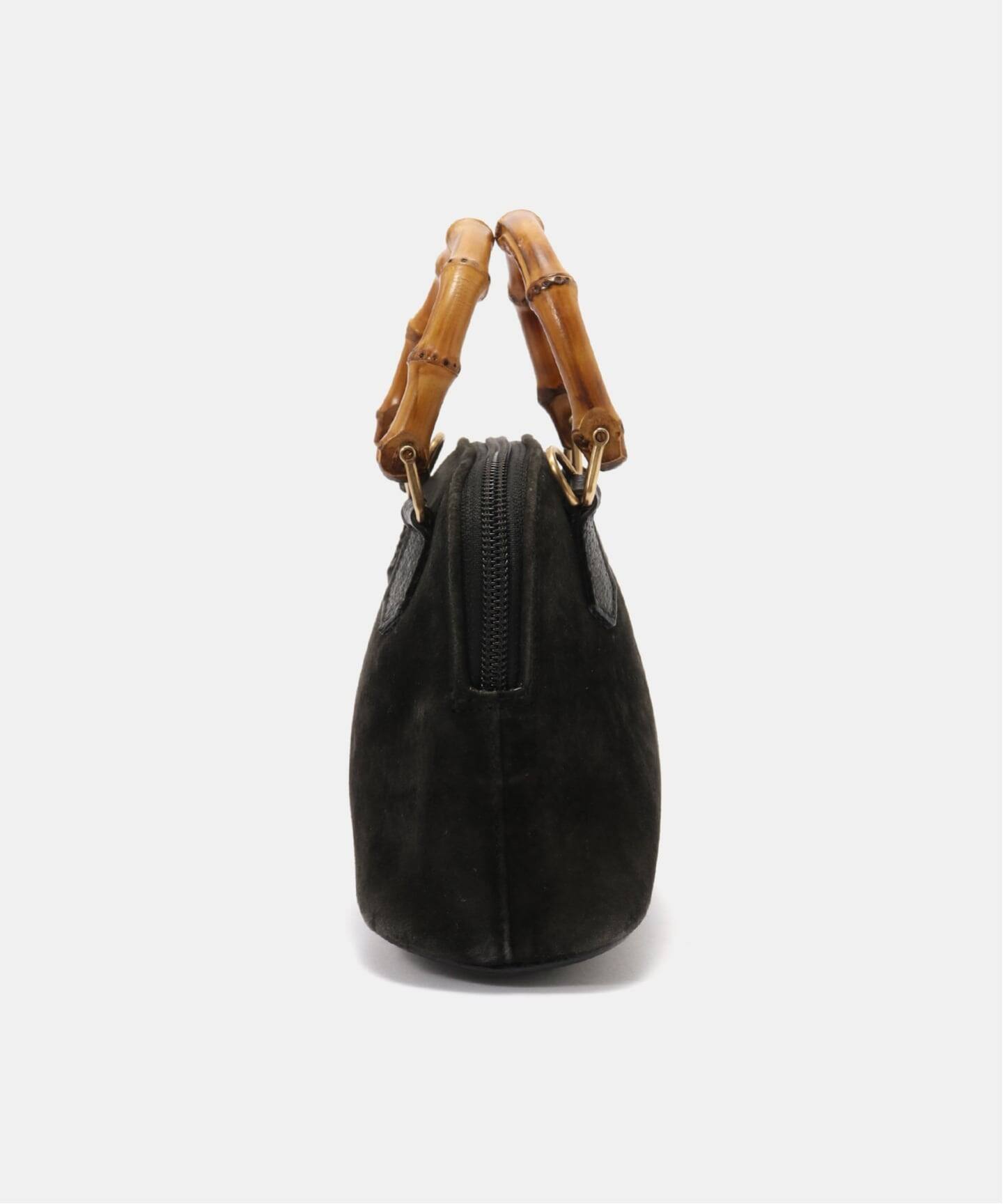 VINTAGE GUCCI/グッチ】Bamboo ミニハンドバッグ 2way suede