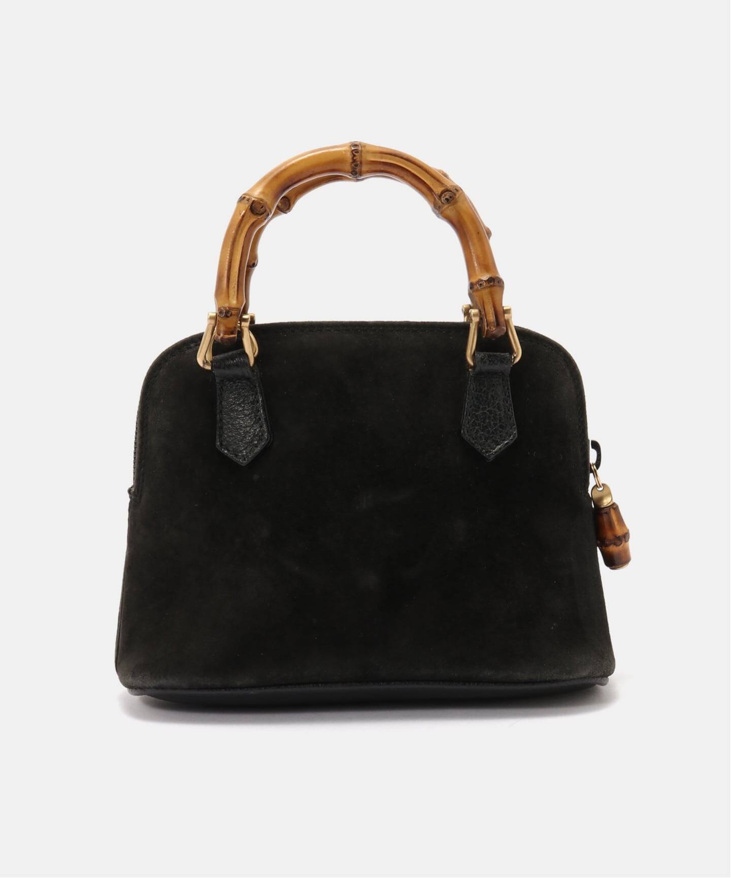 VINTAGE GUCCI/グッチ】Bamboo ミニハンドバッグ 2way suede