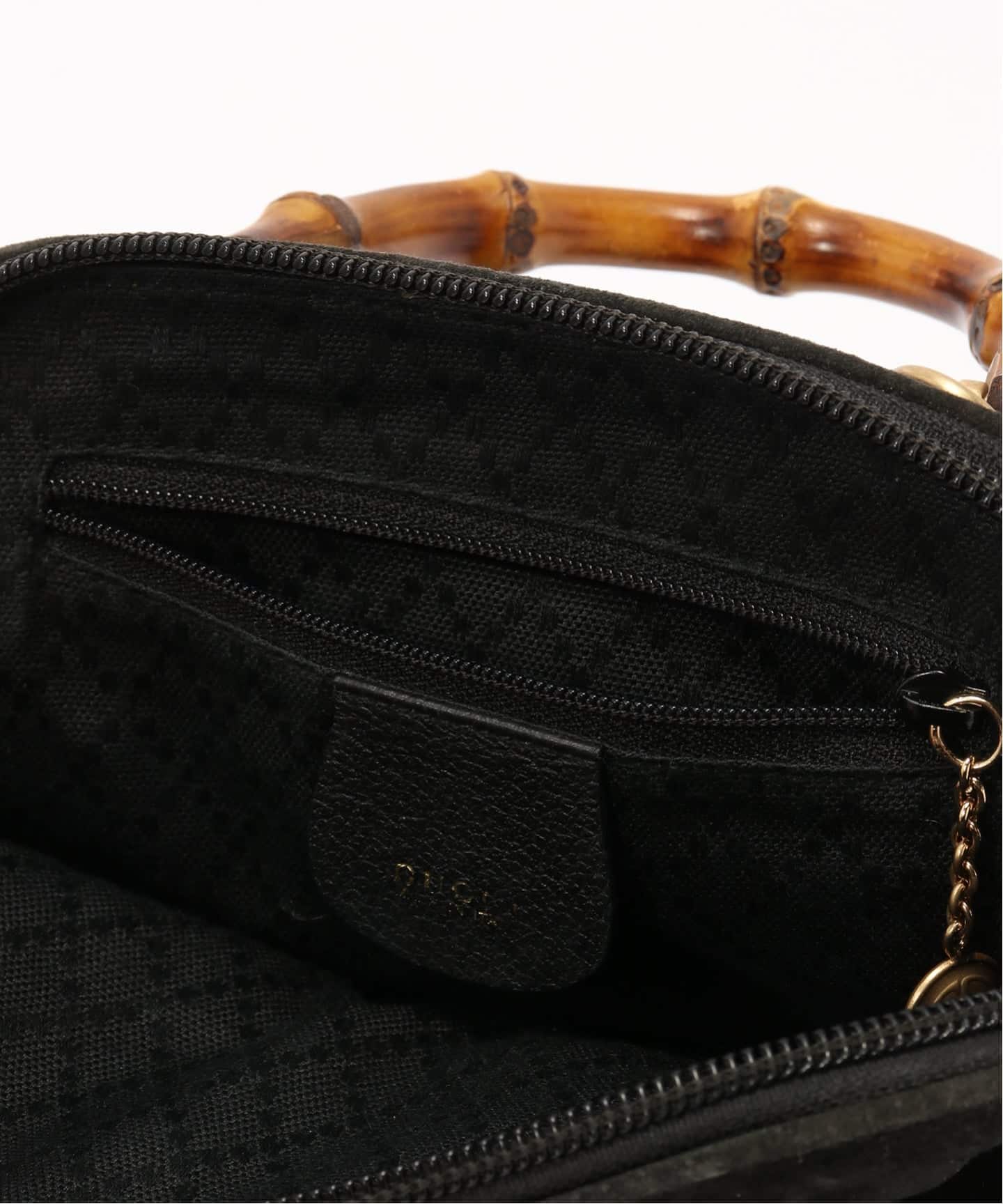 VINTAGE GUCCI/グッチ】Bamboo ミニハンドバッグ 2way suede