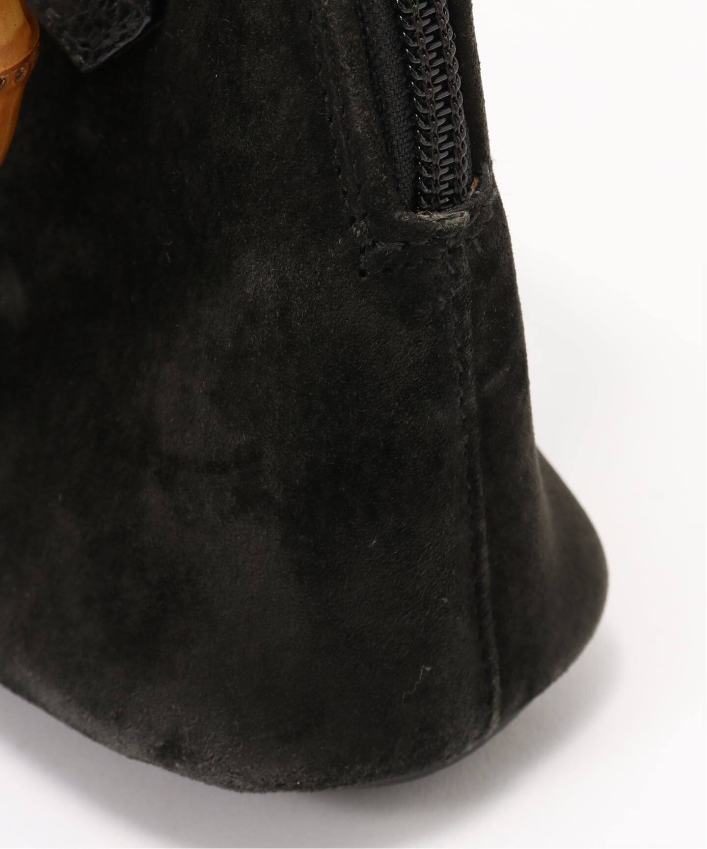 VINTAGE GUCCI/グッチ】Bamboo ミニハンドバッグ 2way suede