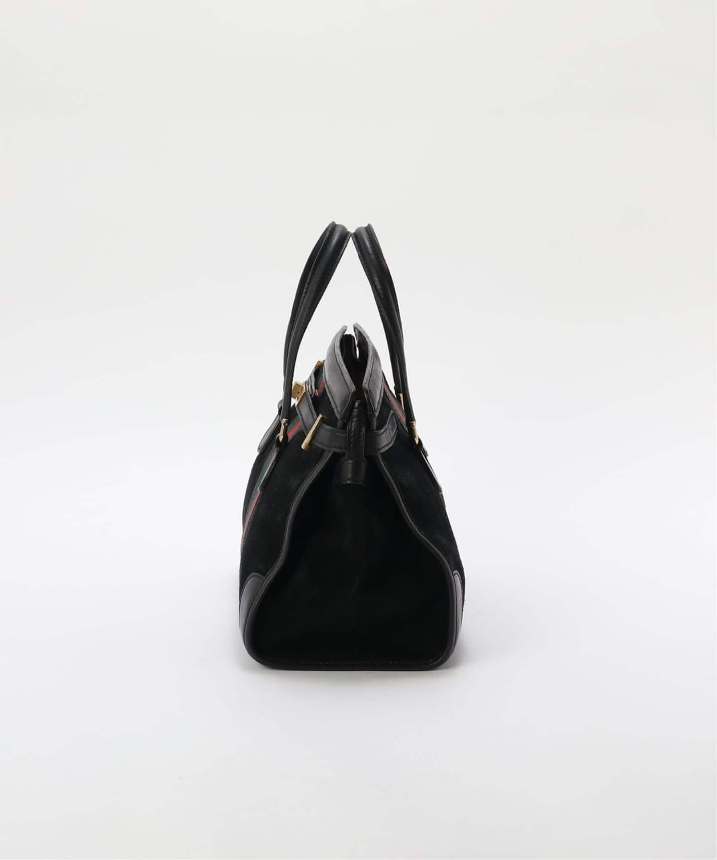 VINTAGE GUCCI/グッチ】ハンドバッグ web suede（ハンドバッグ