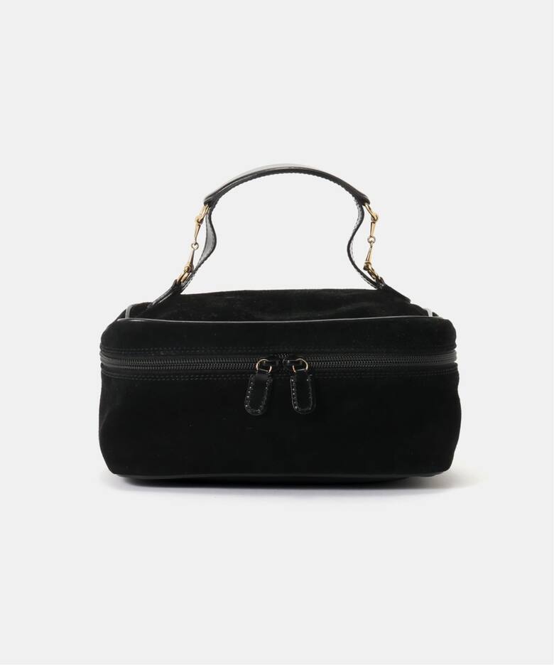 VINTAGE GUCCI/グッチ】バニティバッグ bit suede（ハンドバッグ 
