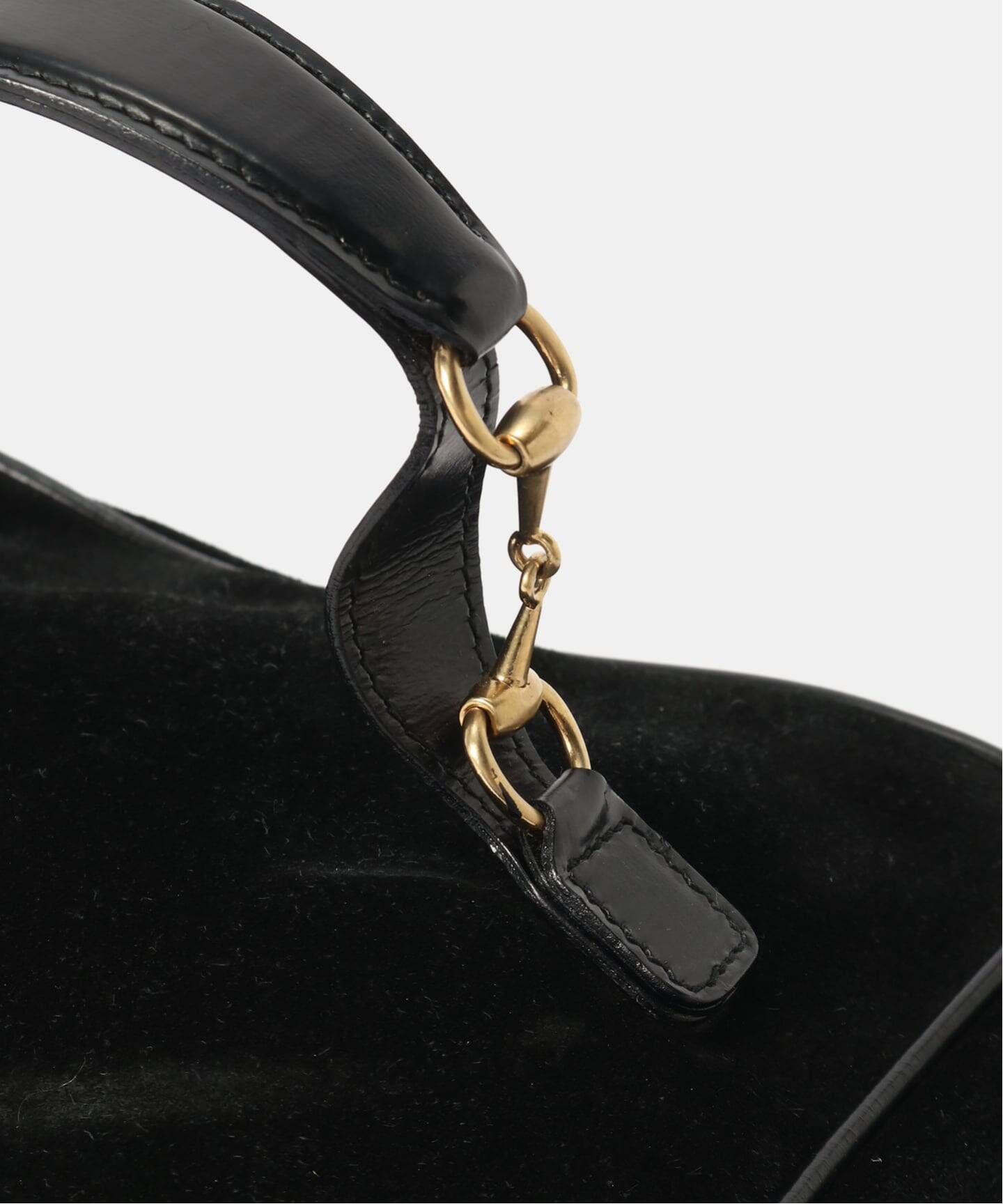 VINTAGE GUCCI/グッチ】バニティバッグ bit suede（ハンドバッグ