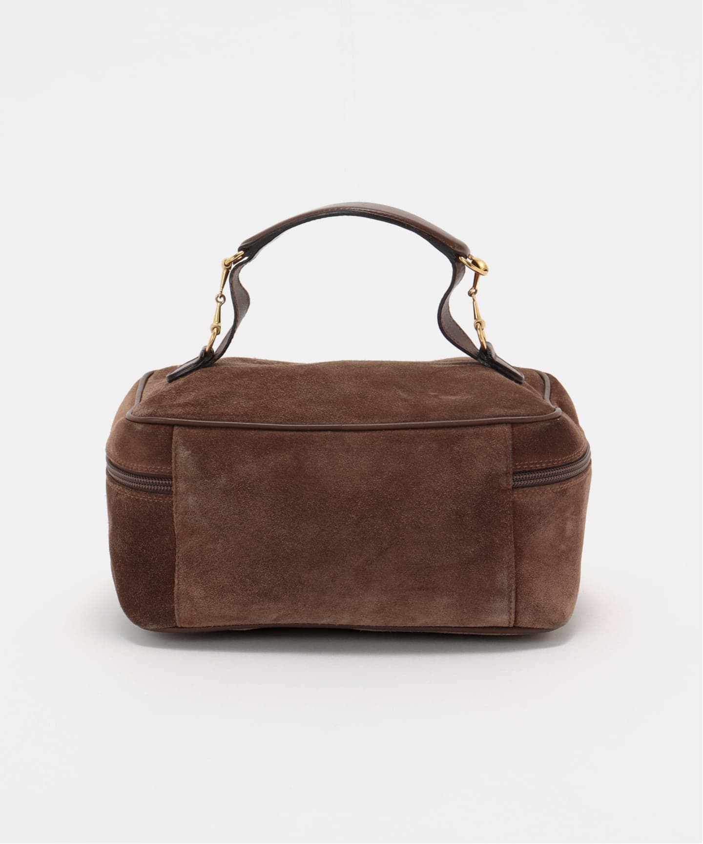 VINTAGE GUCCI/グッチ】 Bit バニティバッグ suede（ハンドバッグ