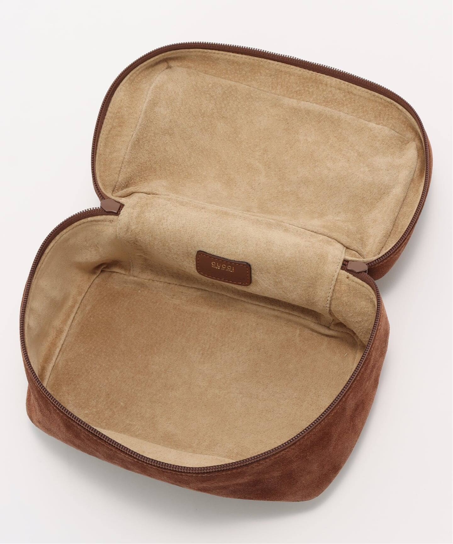 VINTAGE GUCCI/グッチ】 Bit バニティバッグ suede（ハンドバッグ