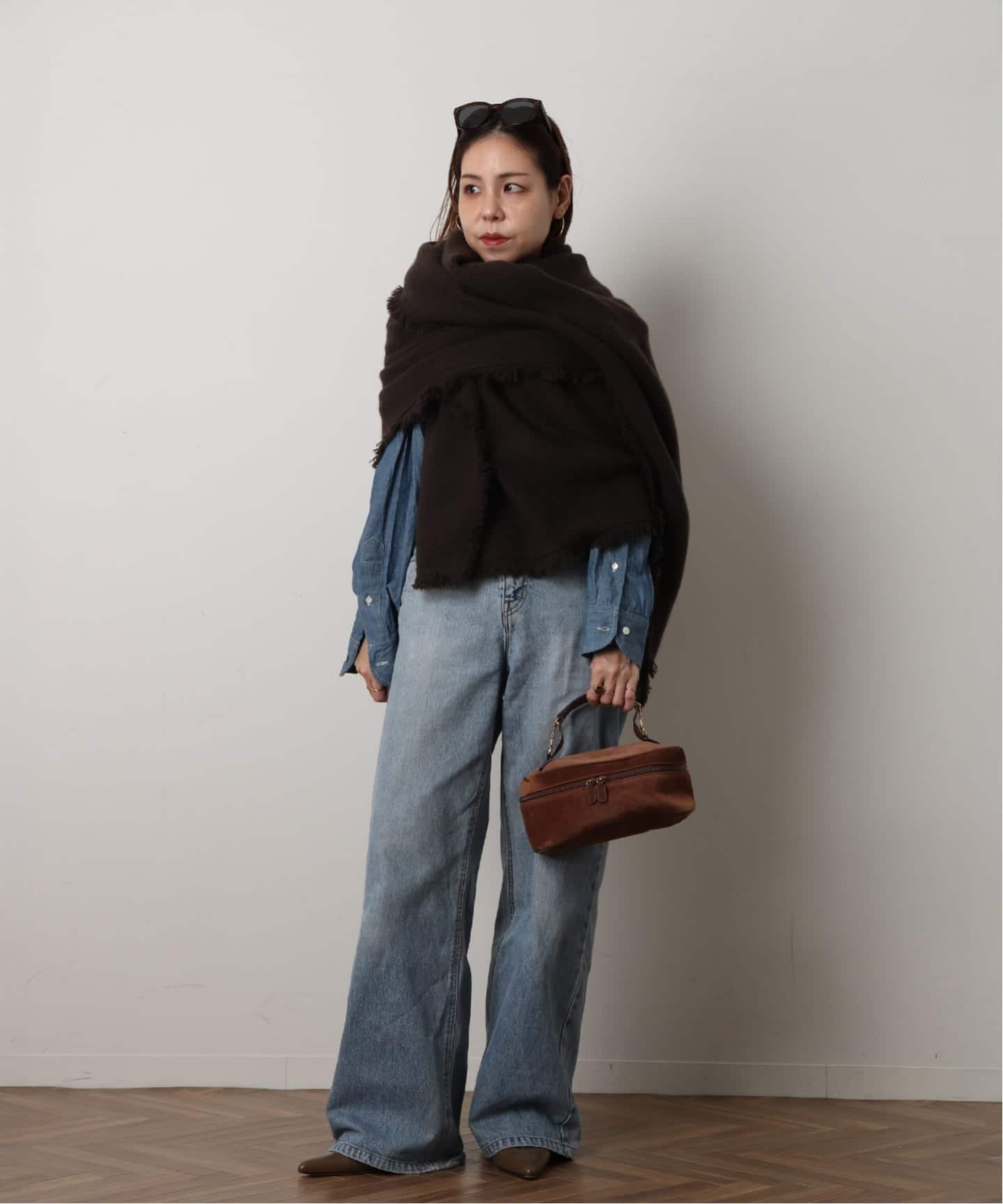 VINTAGE GUCCI/グッチ】 Bit バニティバッグ suede（ハンドバッグ