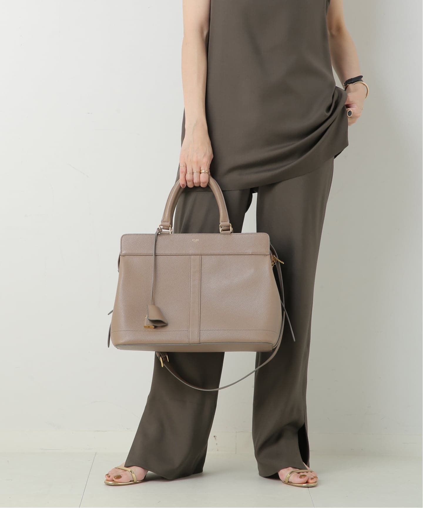 CELINEミディアム バスケット 2way トート CELINE/セリーヌ】Midium cabas de france 2way（ハンドバッグ