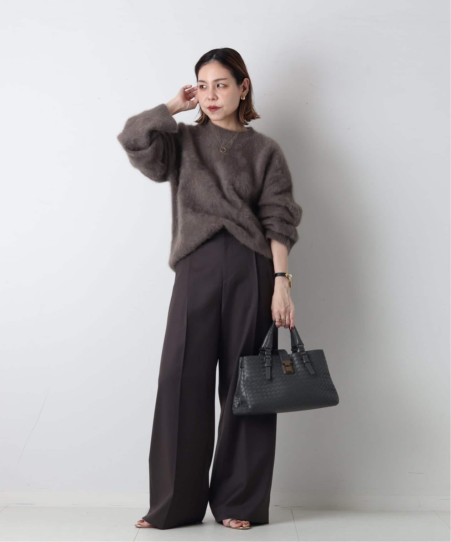 VINTAGE BOTTEGA VENETA/ボッテガ ヴェネタ】ハンドバッグ intrecciato