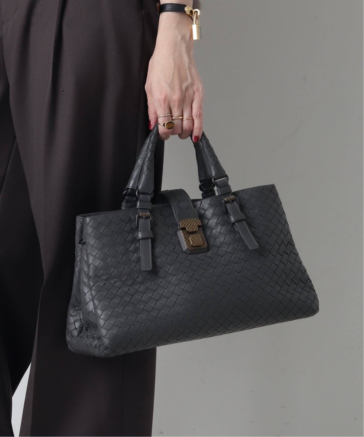 VINTAGE BOTTEGA VENETA/ボッテガ ヴェネタ】ハンドバッグ intrecciato 