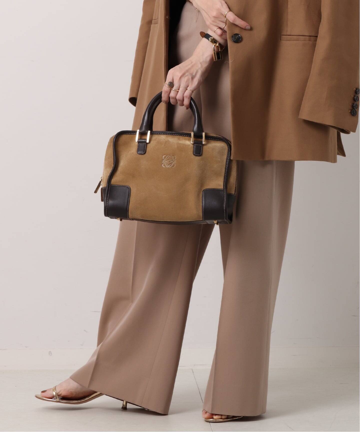 VINTAGE LOEWE/ロエベ】ボストンバッグ anagram suede（ボストンバッグ 