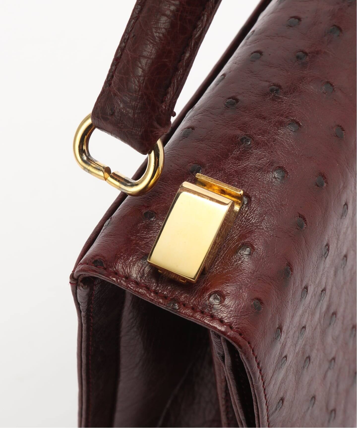 VINTAGE BALLY/バリー】2wayバッグ ostrich（ハンドバッグ