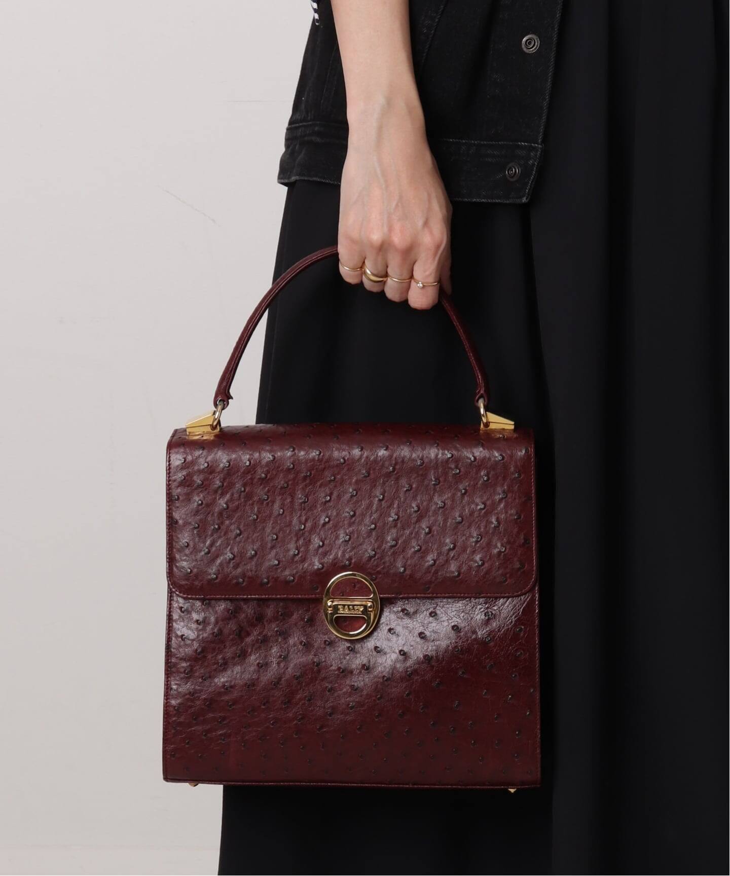 ▫️専用▫️         BALLYバリーヴィンテージ オーストリッチバッグ VINTAGE BALLY/バリー】2wayバッグ ostrich（ハンドバッグ