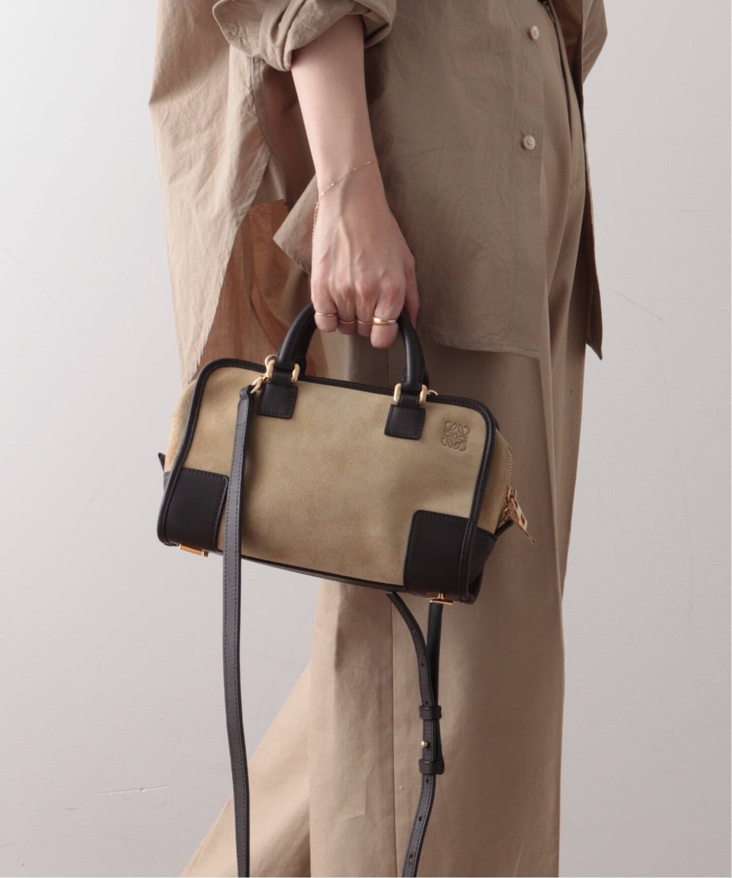 VINTAGE LOEWE/ロエベ】 Amazona 23 2way suede（ハンドバッグ