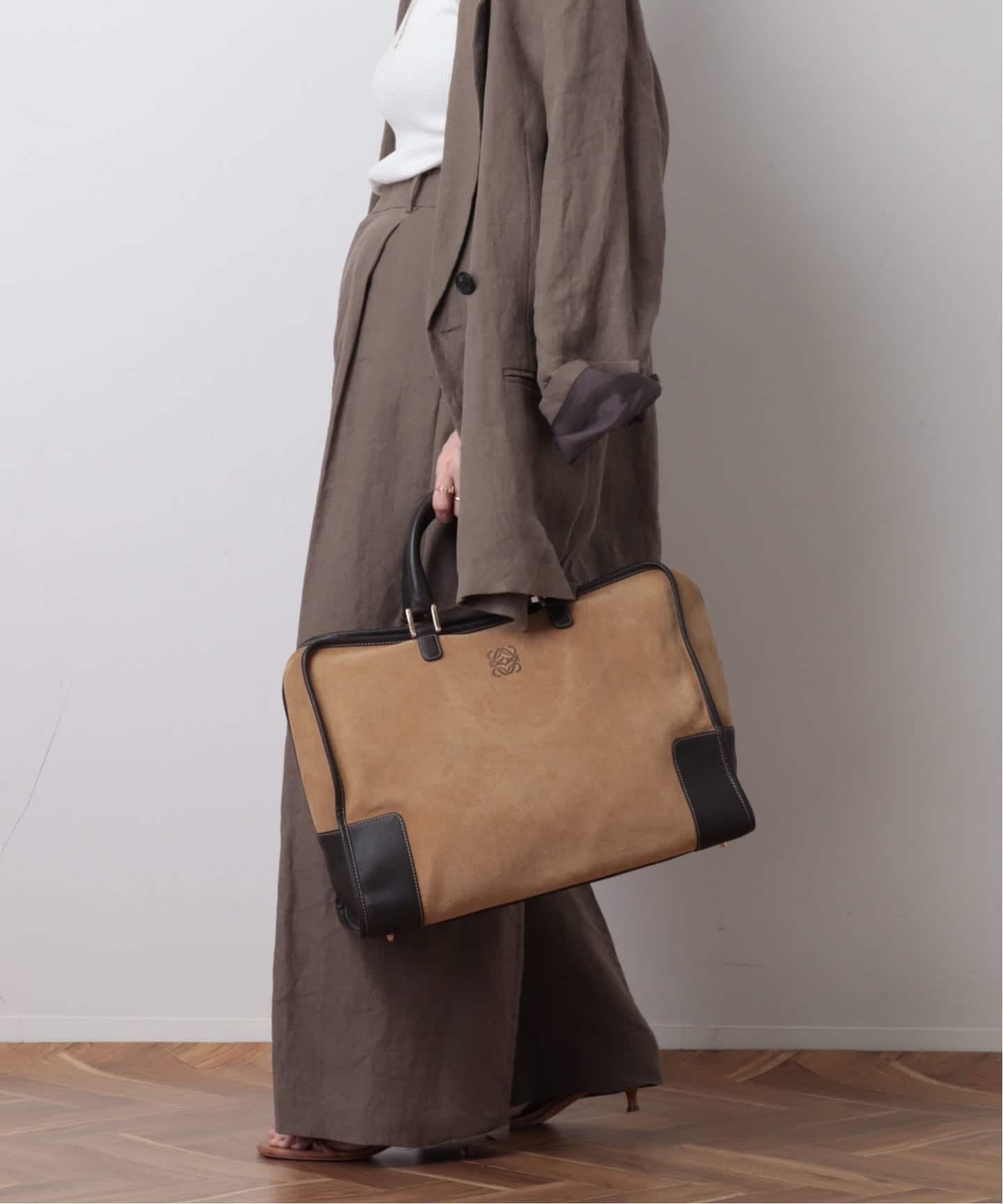 VINTAGE LOEWE/ロエベ】ボストンバッグ anagram suede（ボストンバッグ