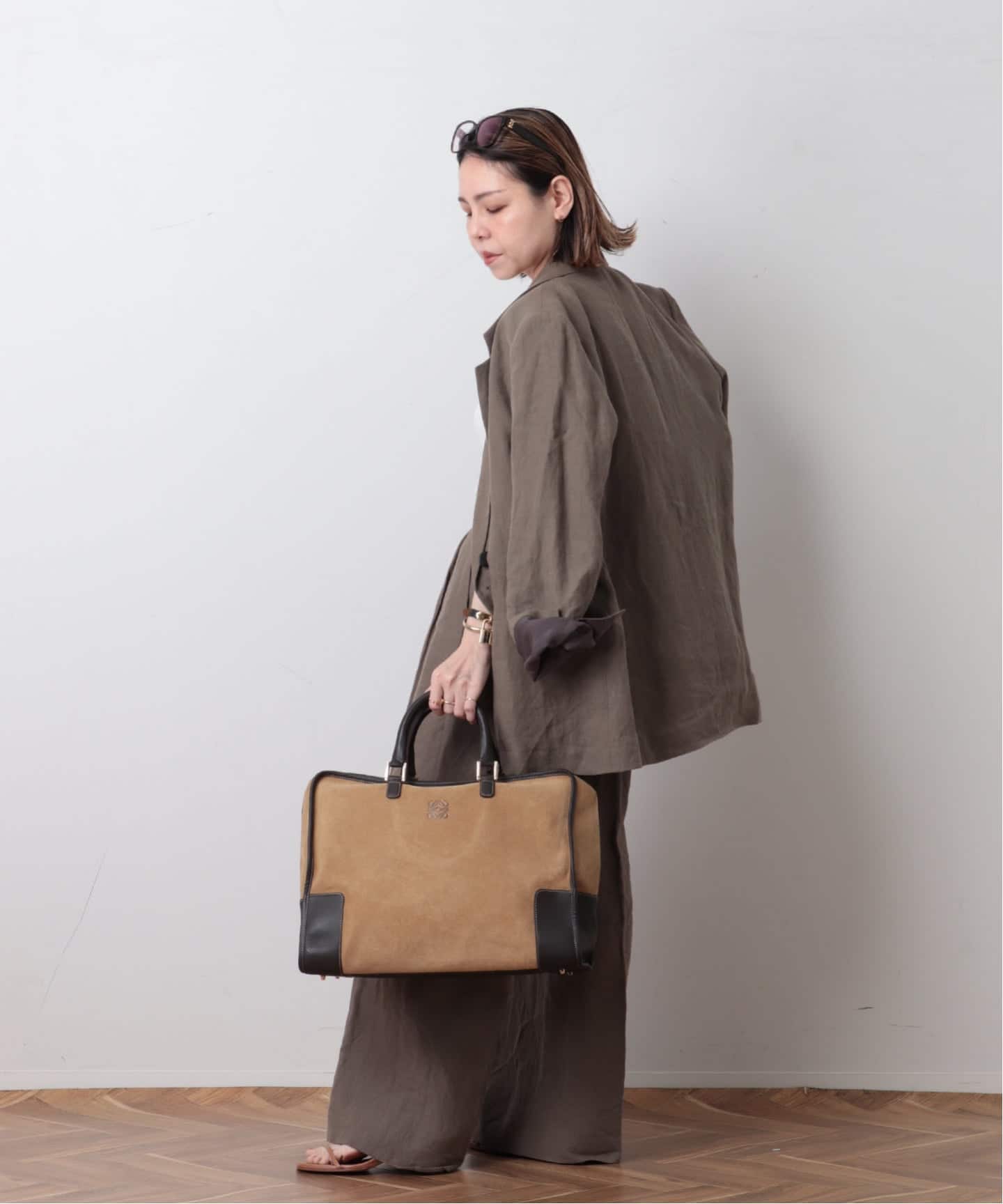 LOEWE ボストンバック VINTAGE LOEWE/ロエベ】ボストンバッグ anagram suede（ボストンバッグ
