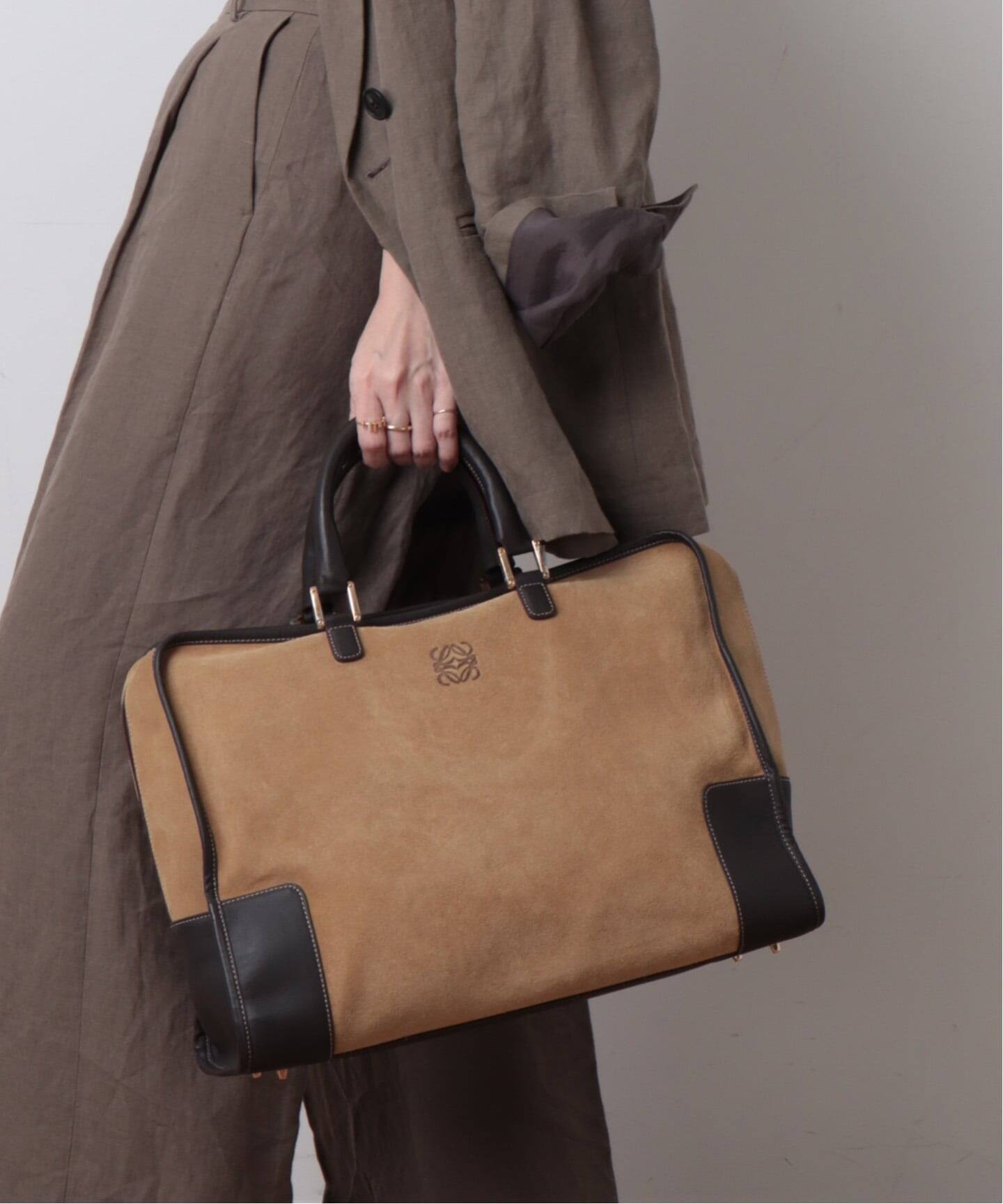 VINTAGE LOEWE/ロエベ】ボストンバッグ anagram suede（ボストンバッグ 