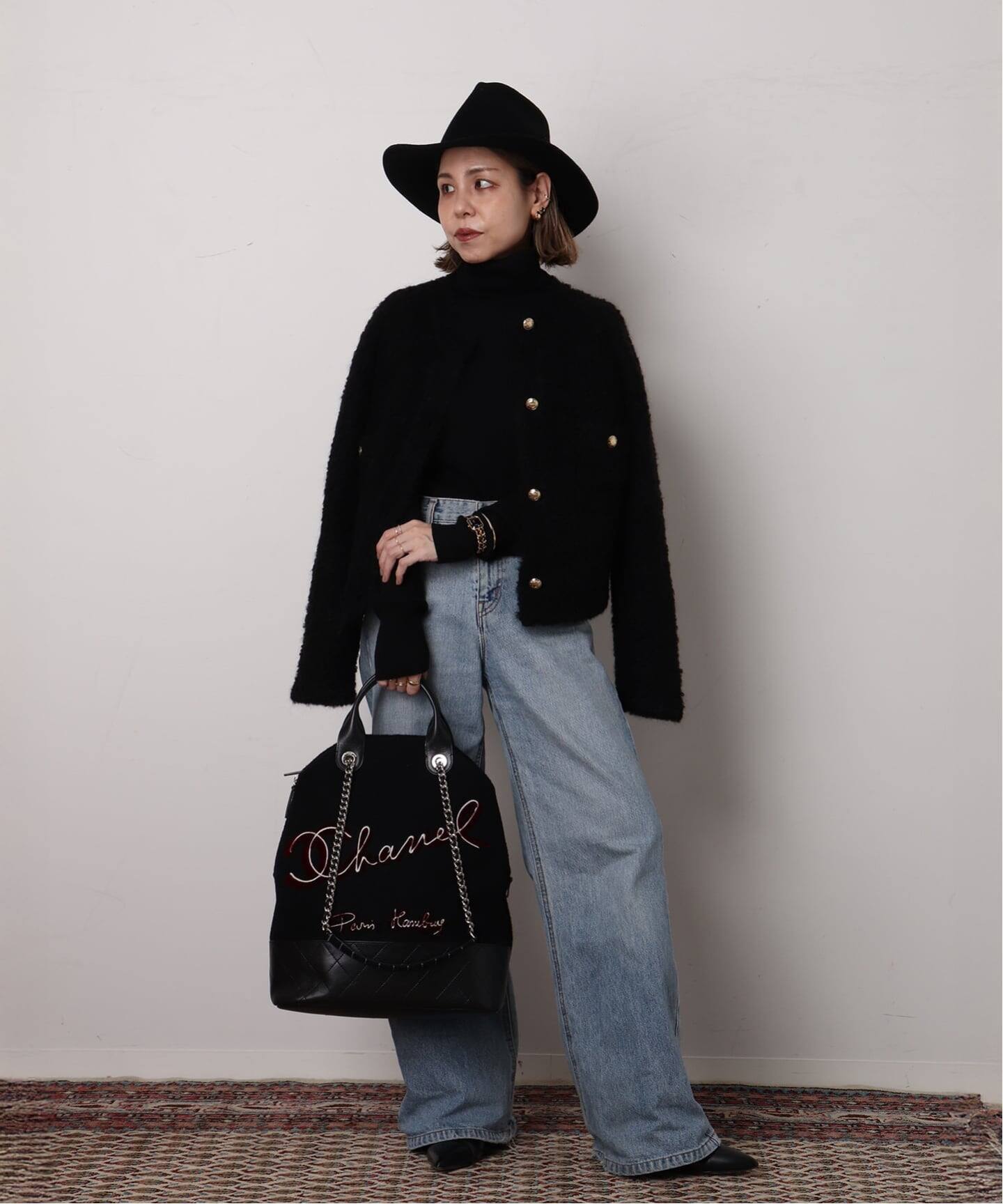 CHANEL/シャネル】Paris hamburg 2wayバッグ felt（ハンドバッグ