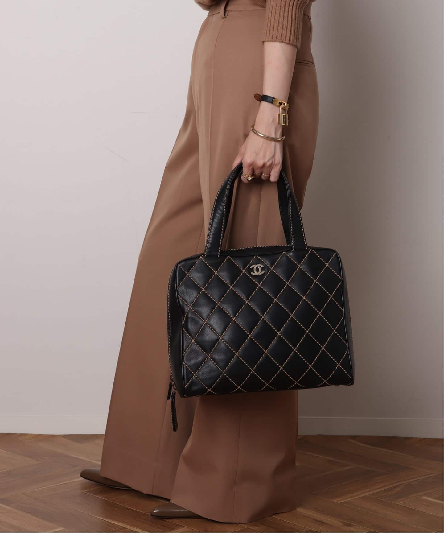 CHANEL ボストンバッグ VINTAGE CHANEL/シャネル】Wild stitch ボストンバッグ