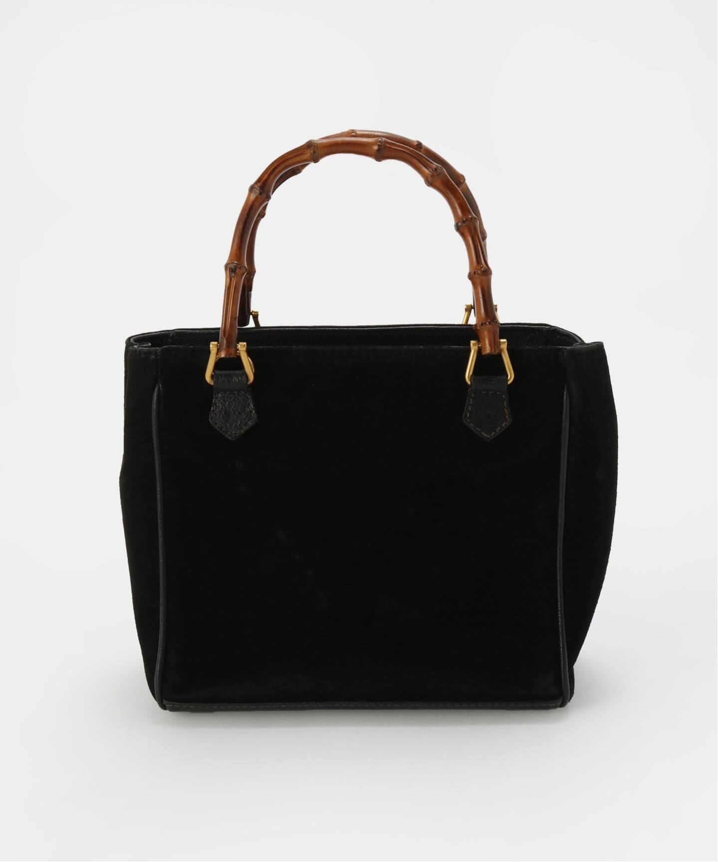 VINTAGE GUCCI/グッチ】 Bamboo 2wayバッグ suede（ハンドバッグ