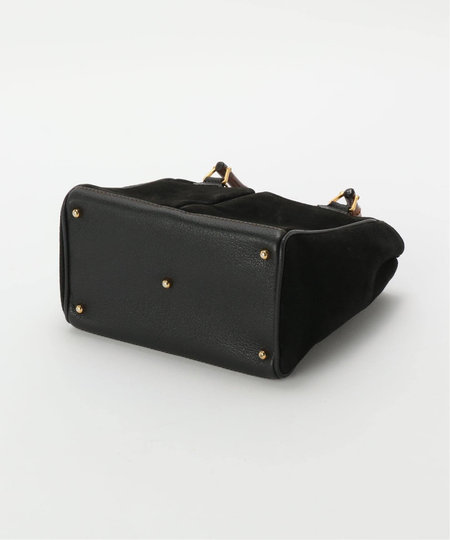 VINTAGE GUCCI/グッチ】 Bamboo 2wayバッグ suede（ハンドバッグ